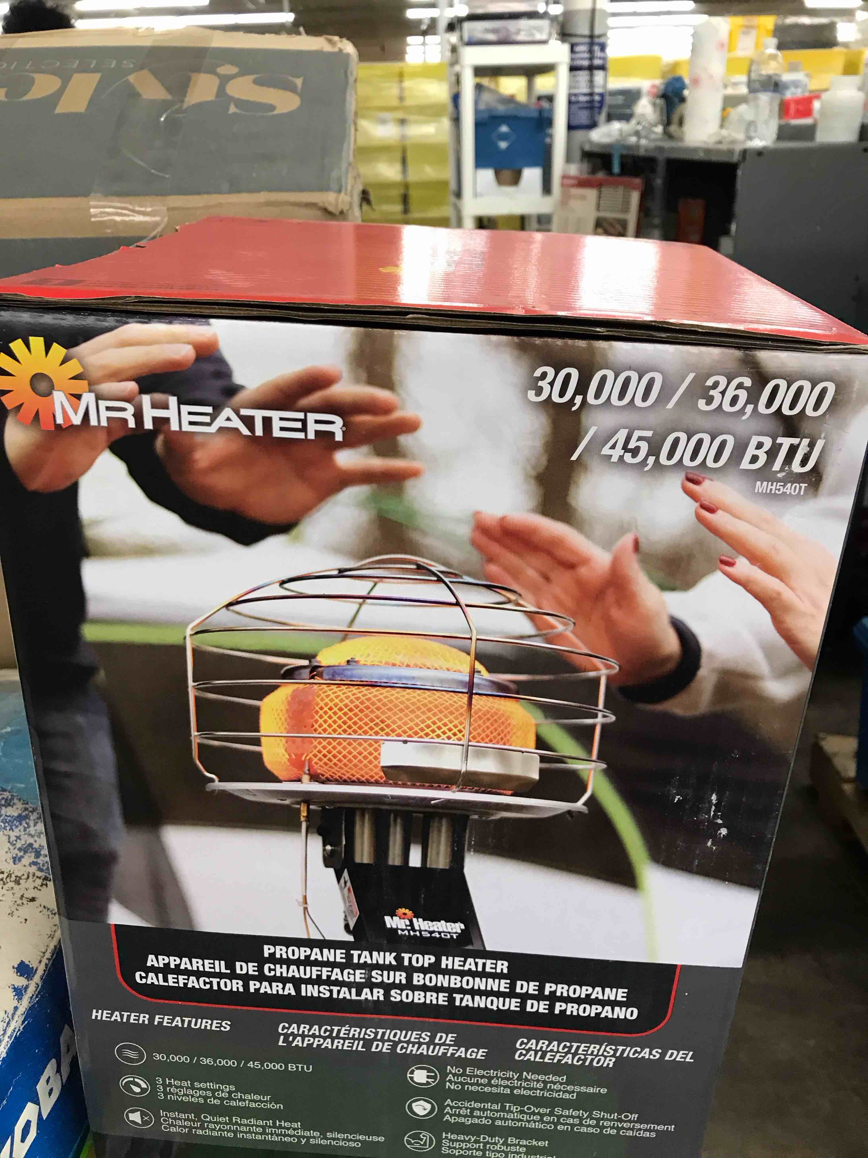 Condition photo showing As Is for propane tank top heater