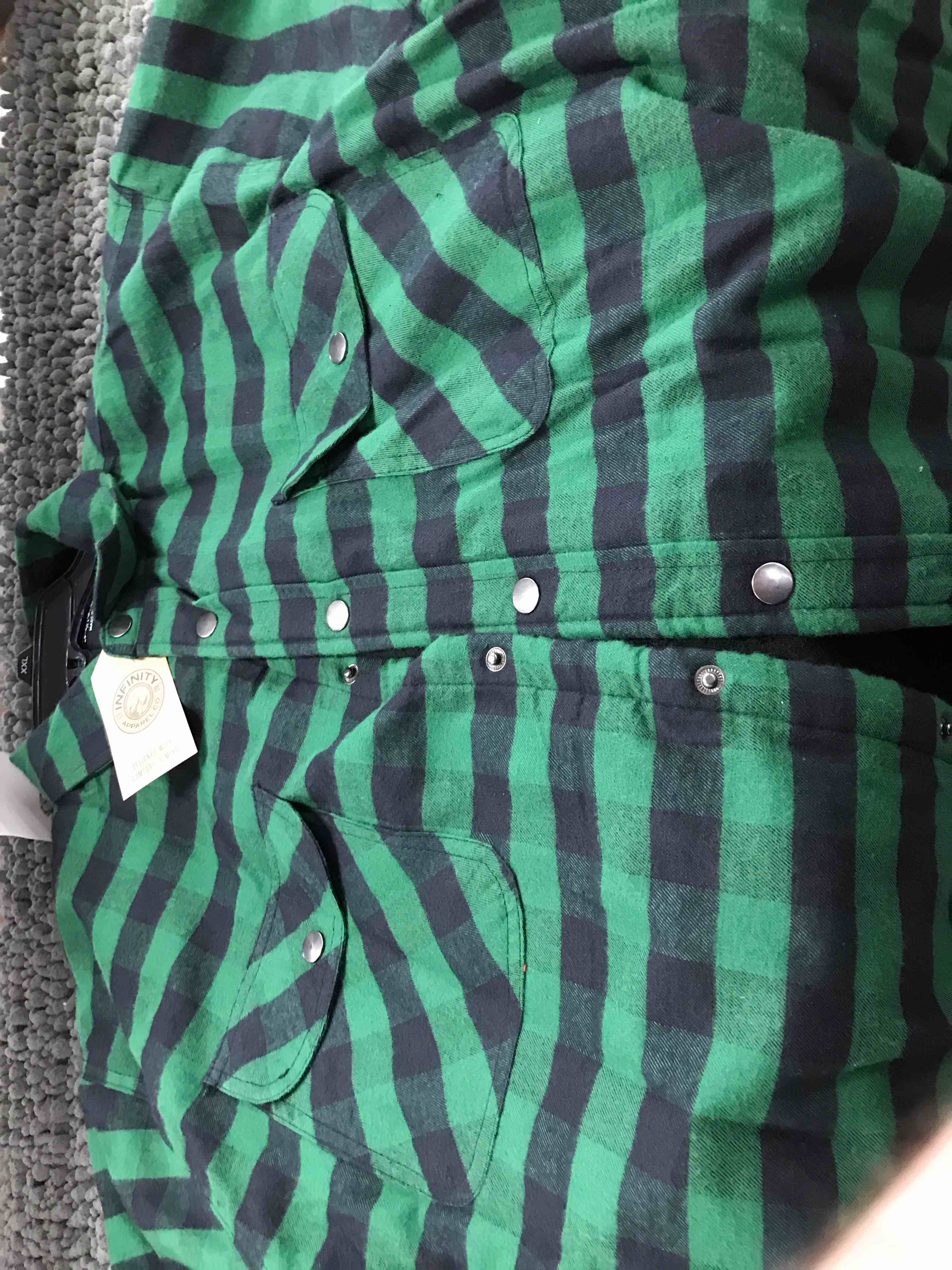 Condition photo showing As Is for fleece shirt