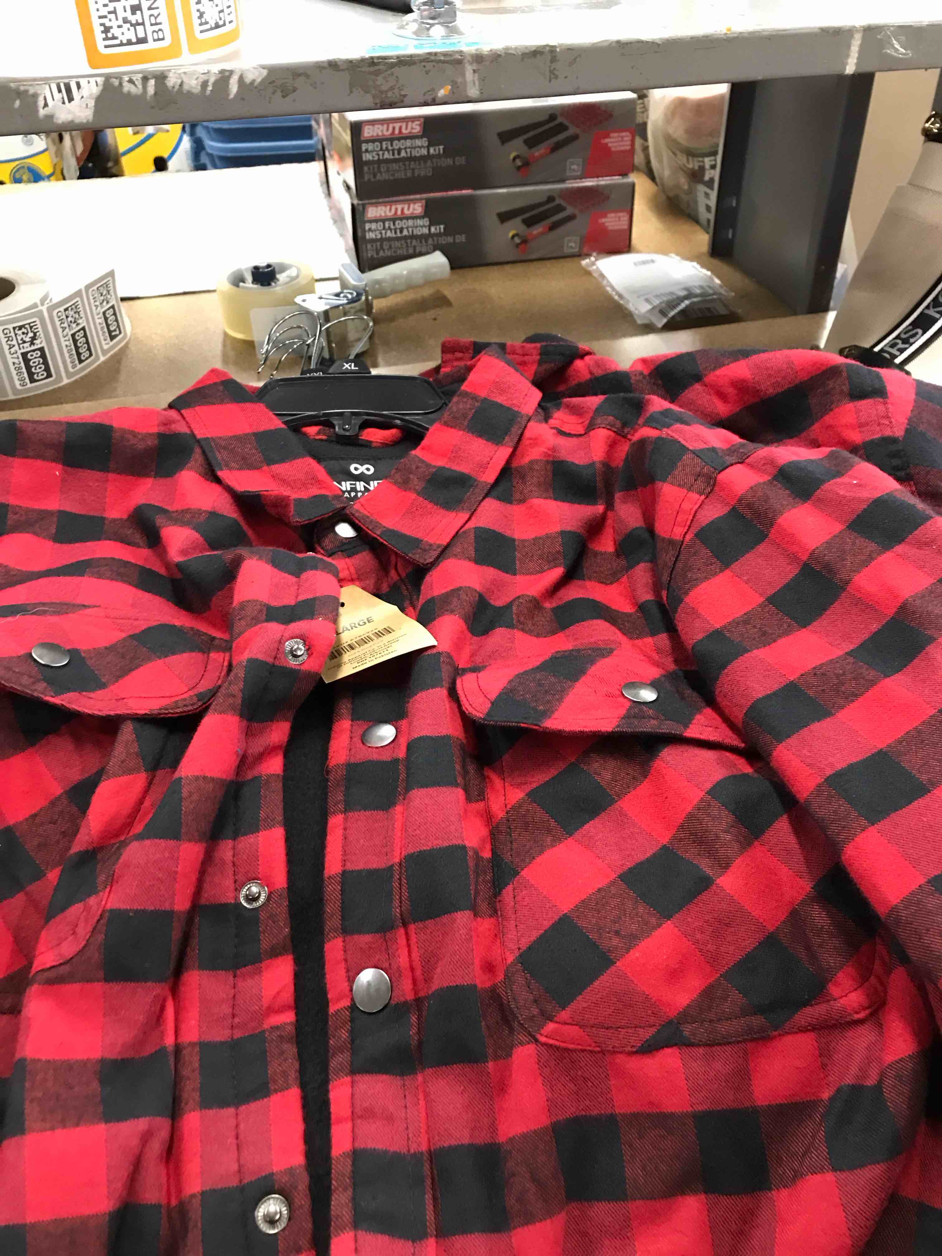 Infiniti red/black flannel
