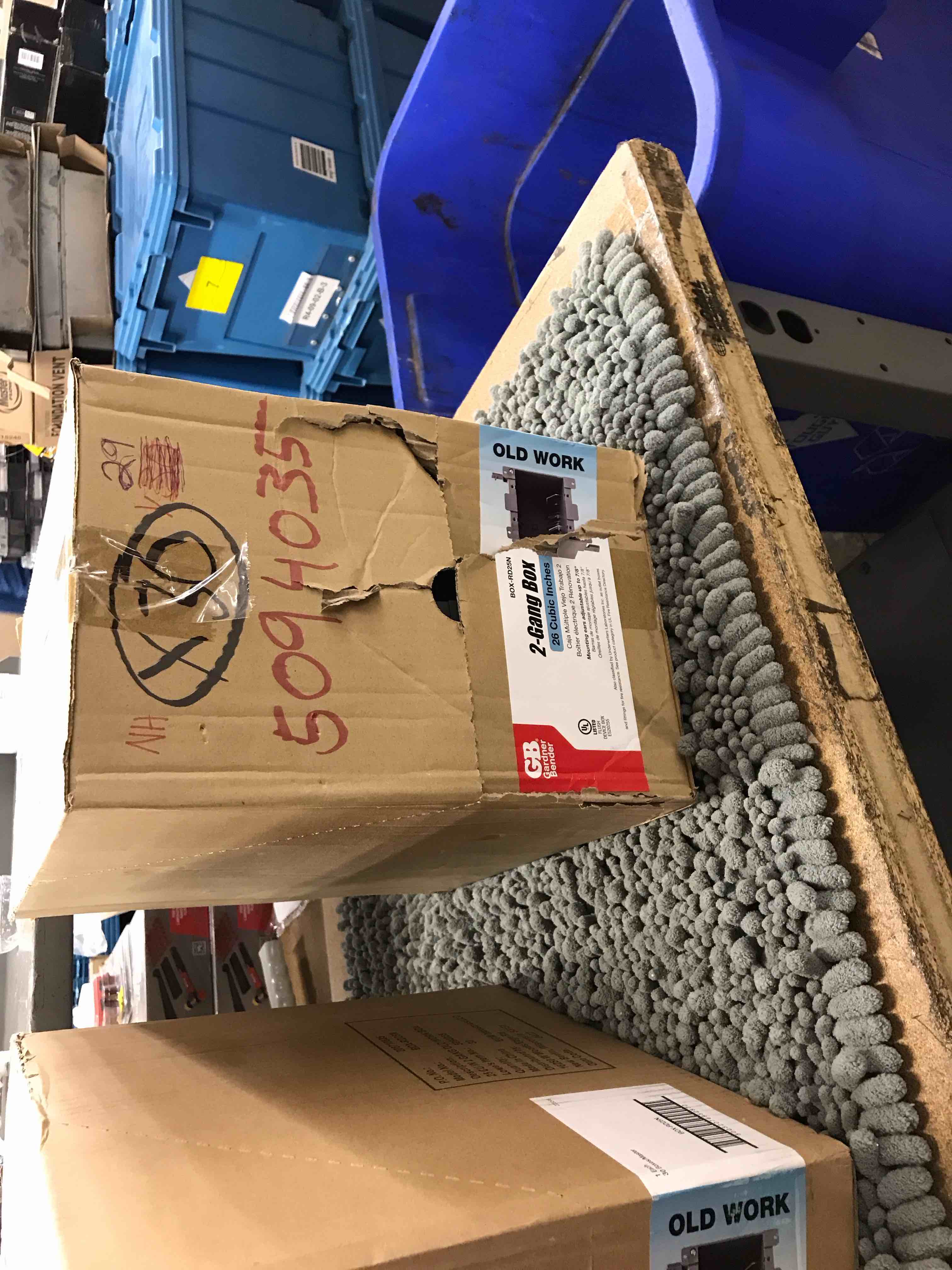 Condition photo showing As Is for 2 gang box