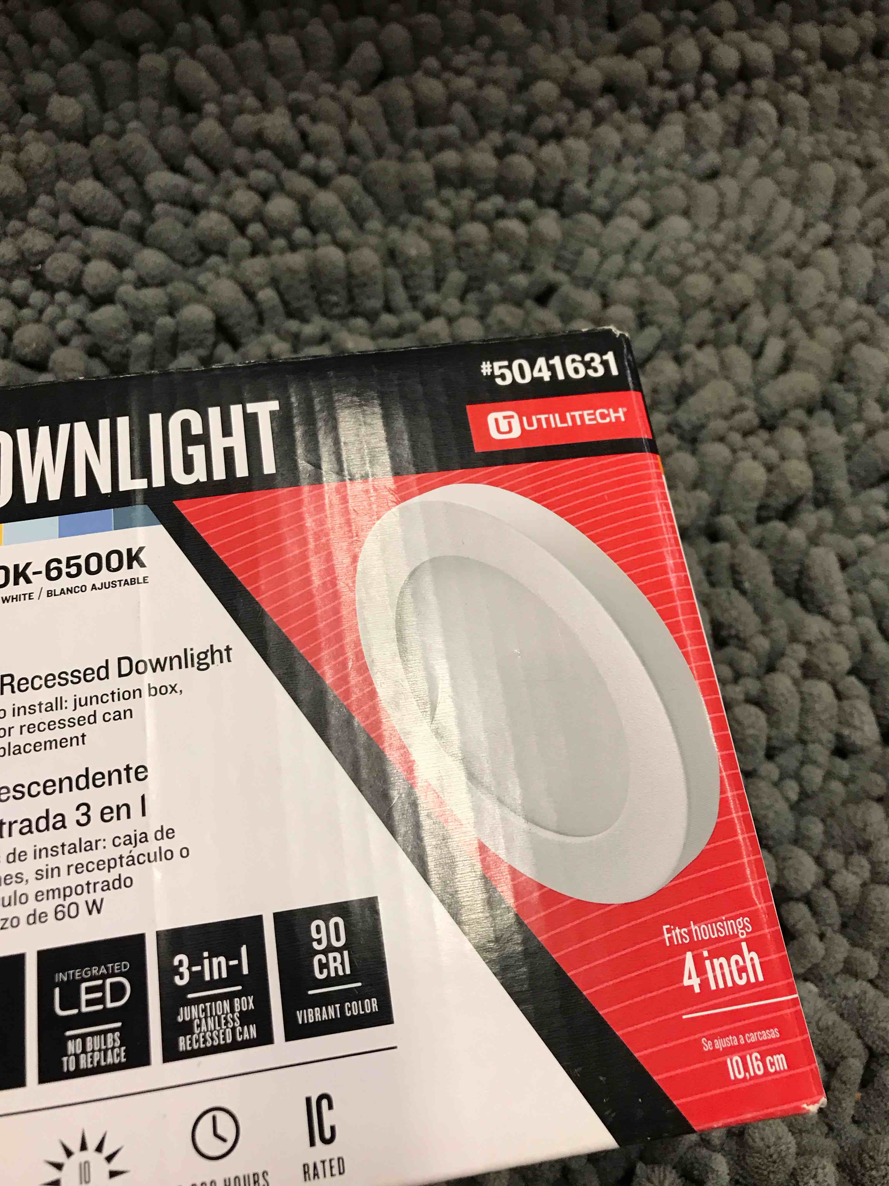 Condition photo showing As Is for 4 in downlight