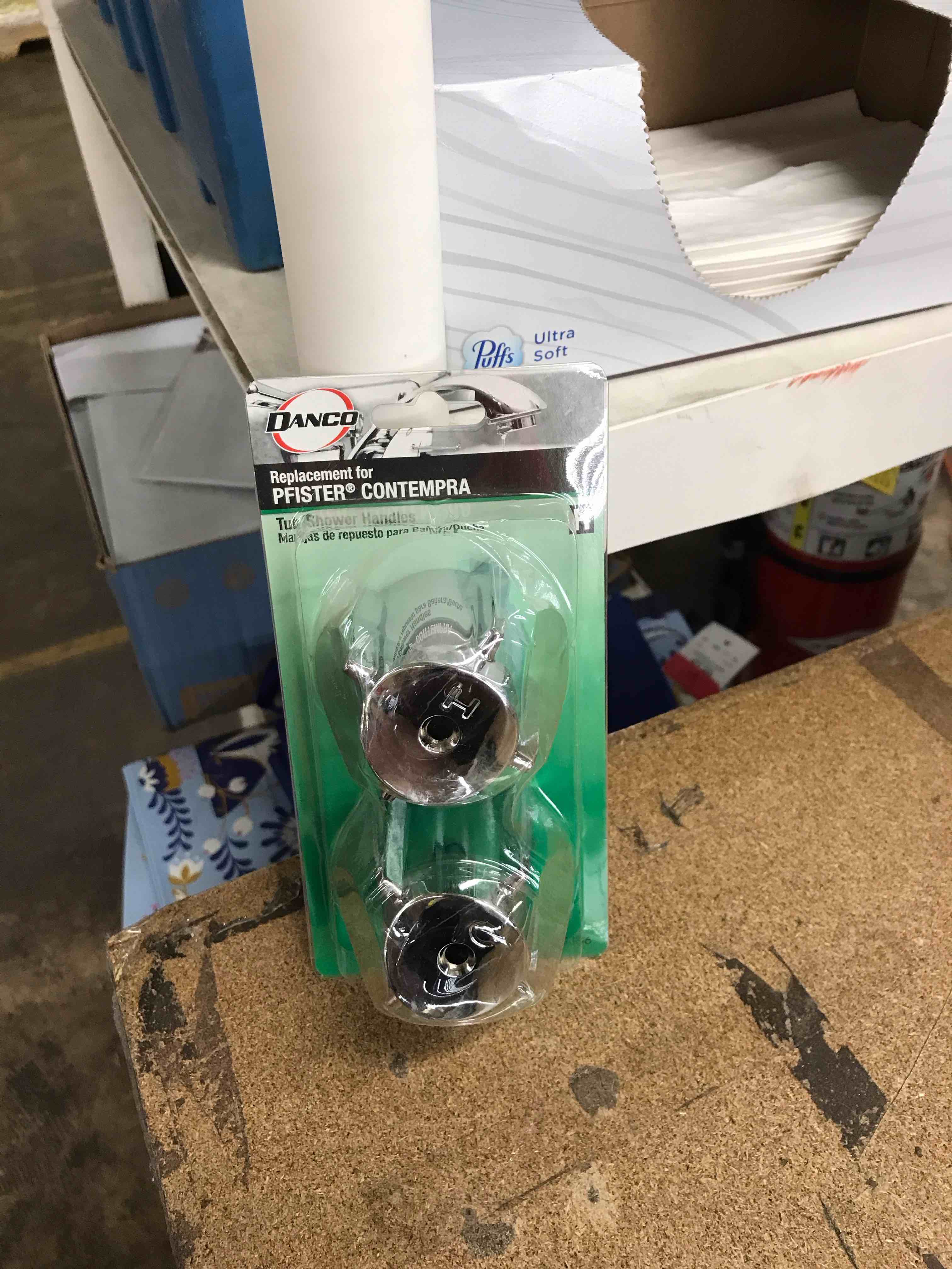 Condition photo showing As Is for tub/shower handles