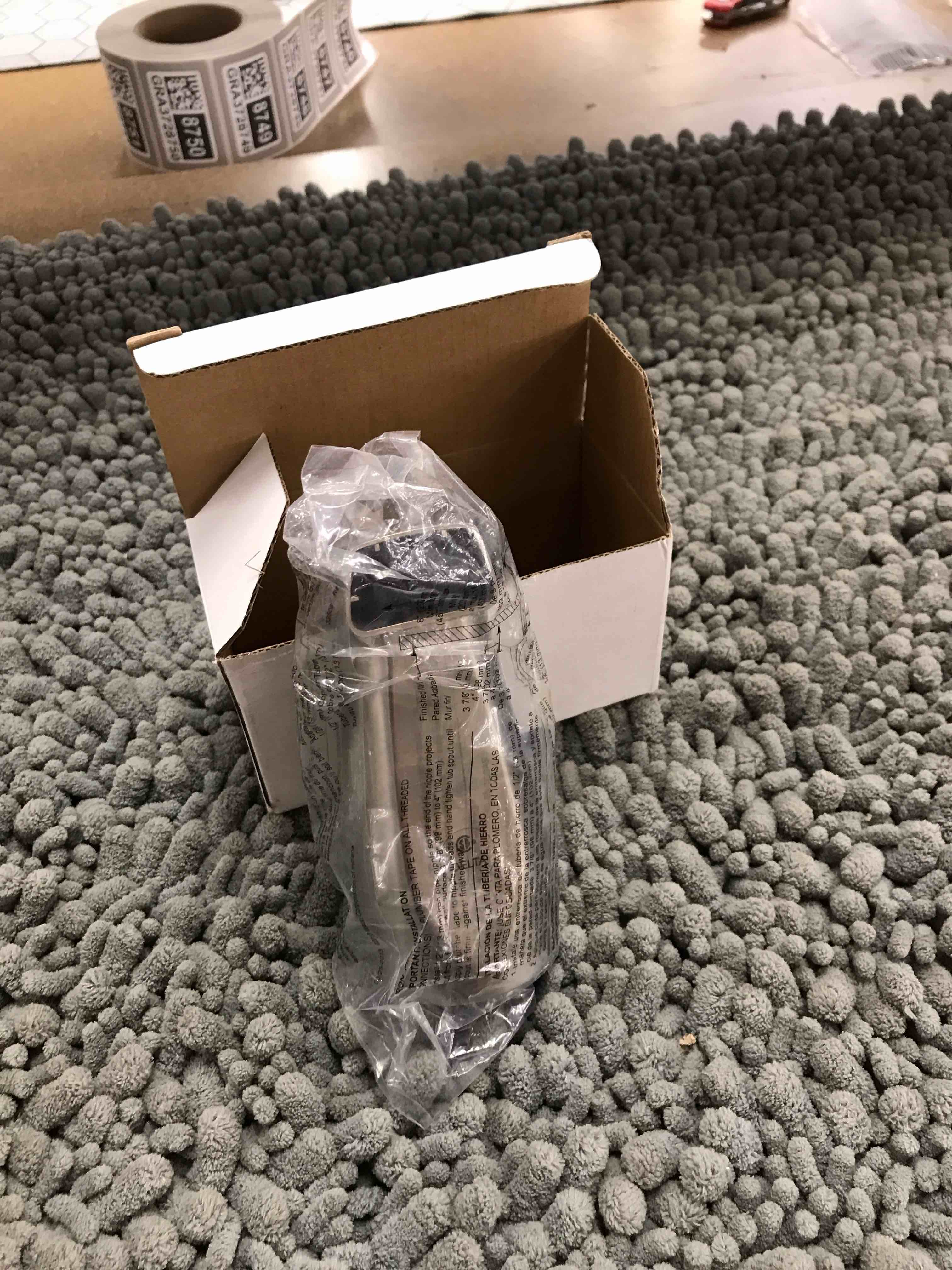 Condition photo showing As Is for tub/shower spout