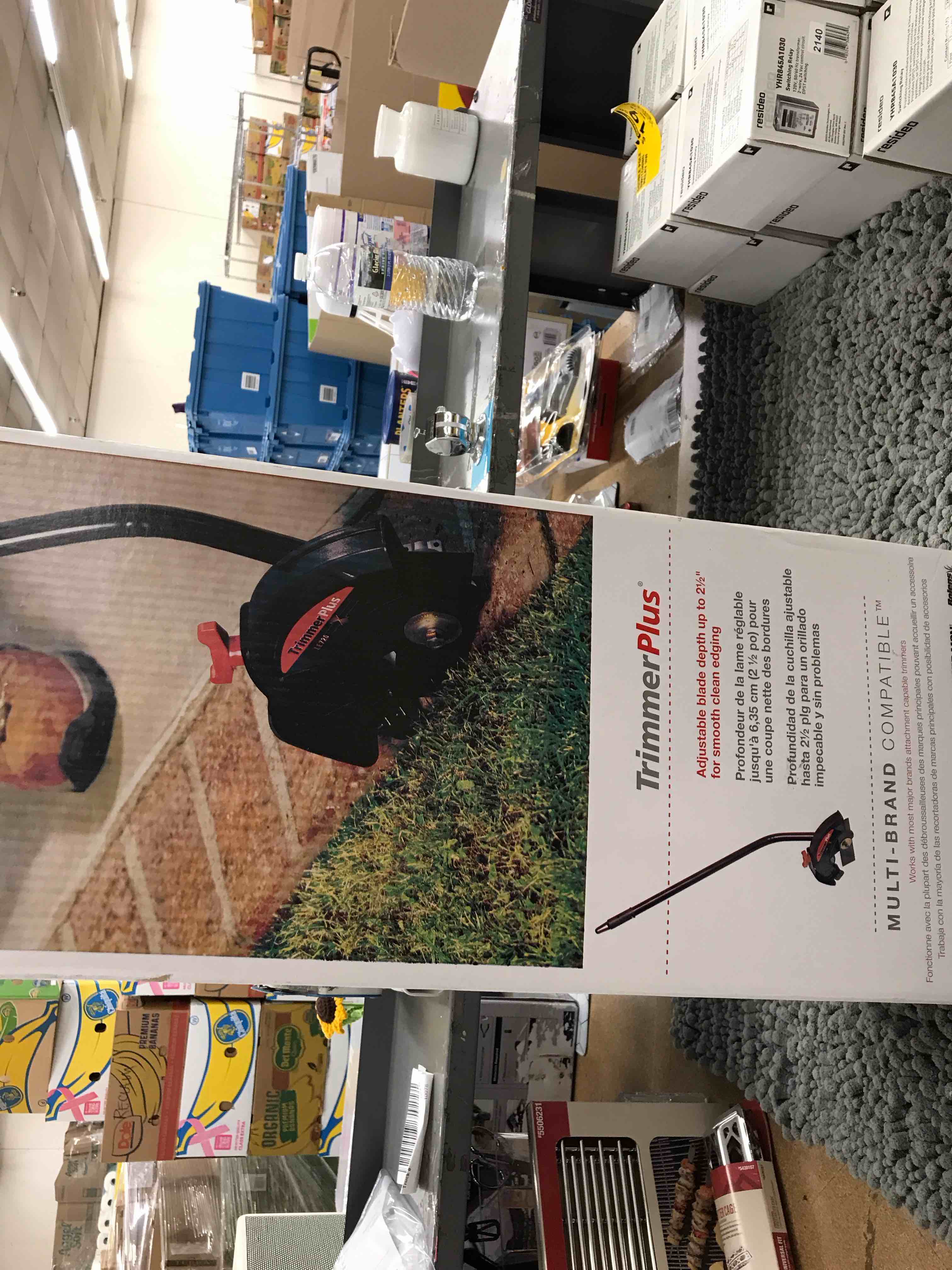 Condition photo showing As Is for lawn edger attachment