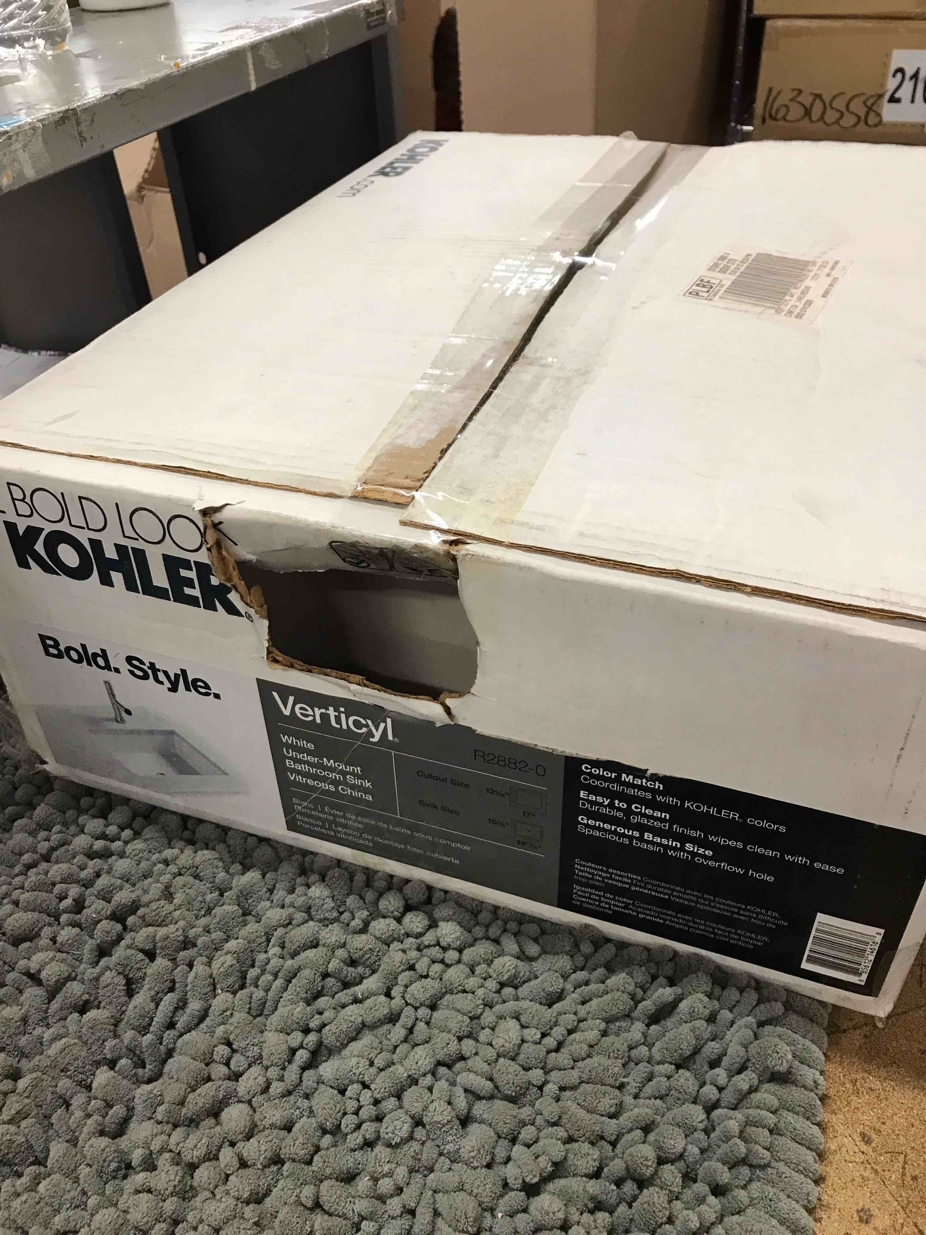 Condition photo showing Good Condition for white under mount sink