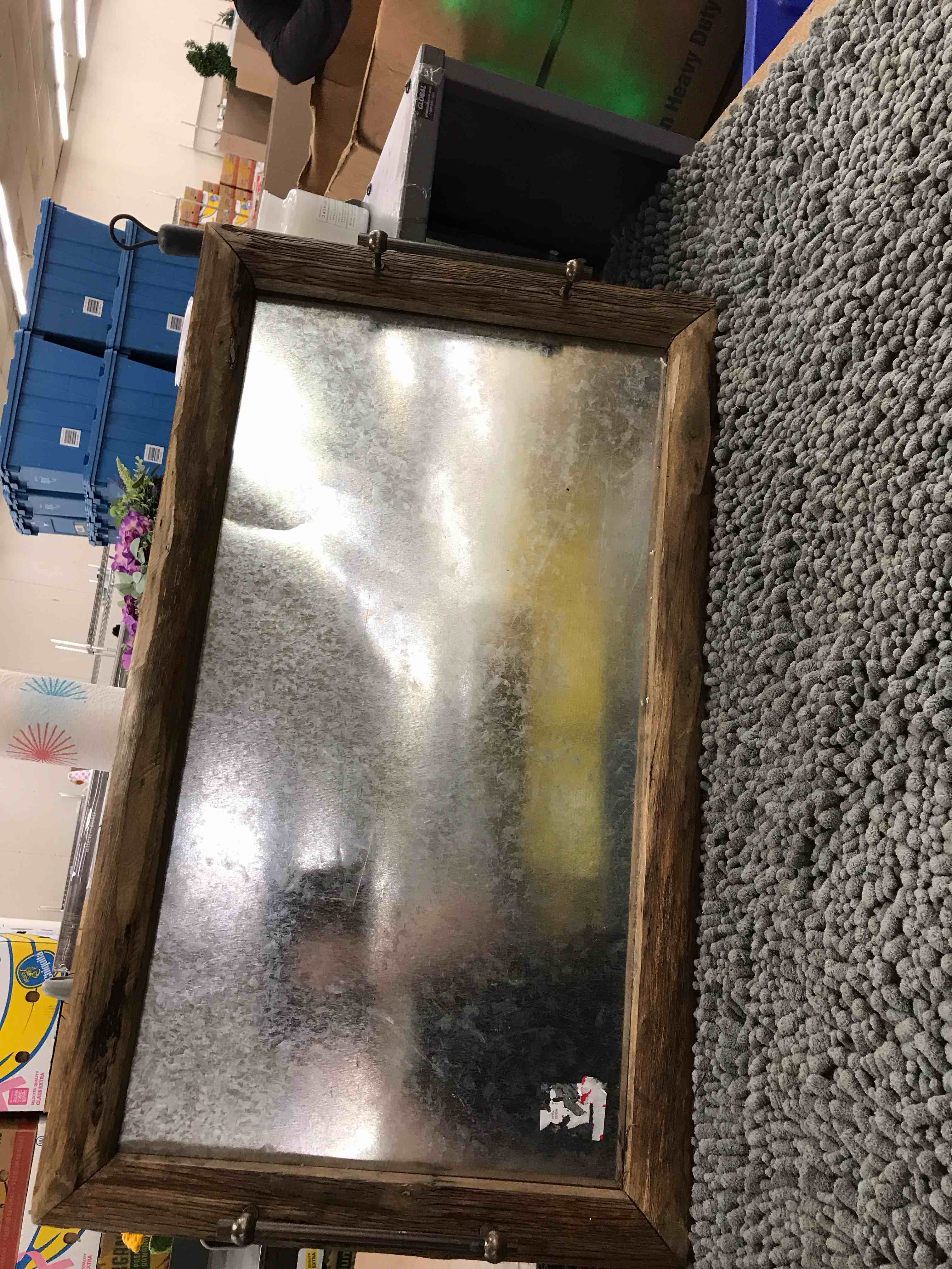 Condition photo showing Good Condition for wooden mirrored tray