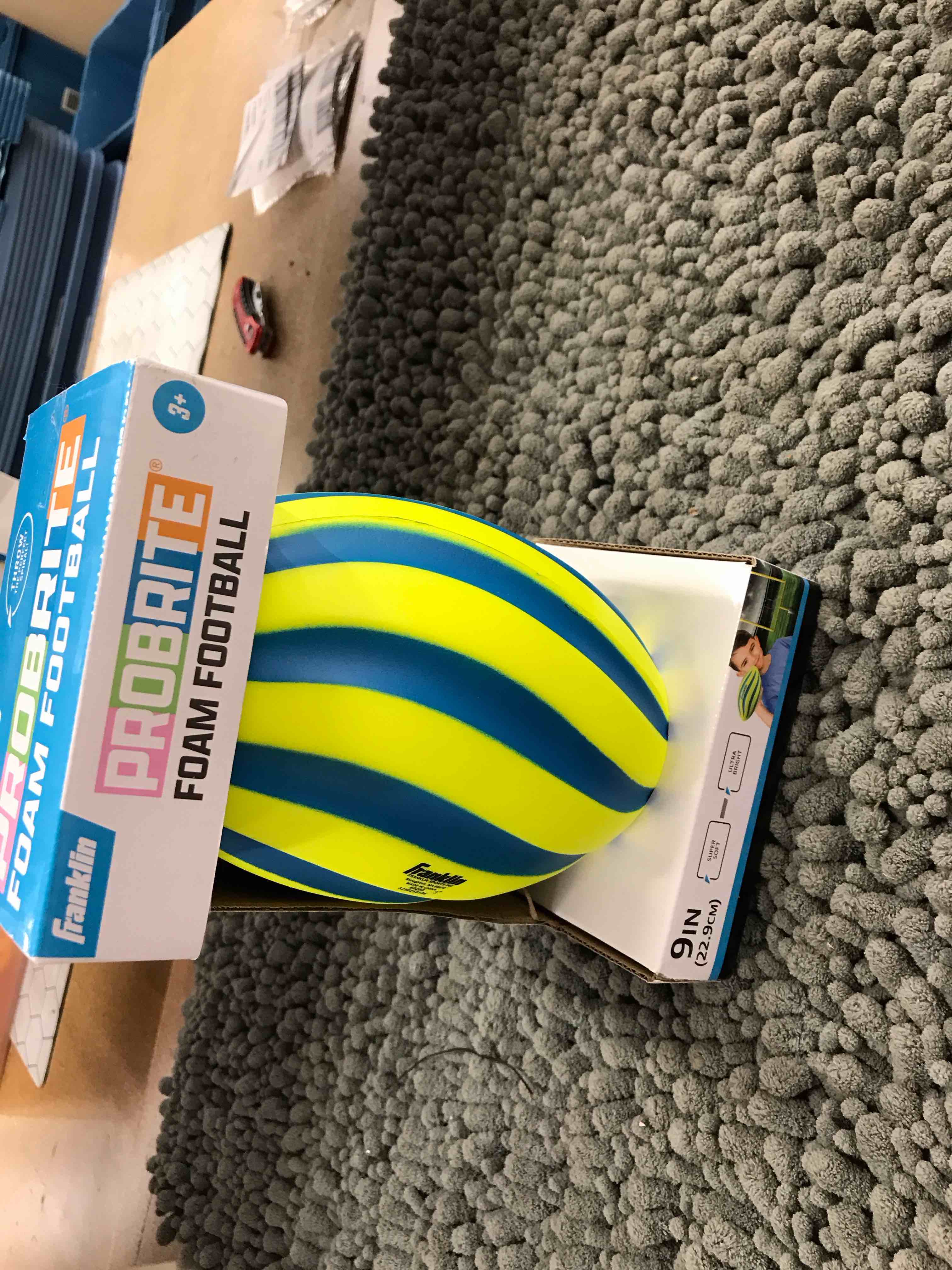 Condition photo showing New/Like New for 9 in foam football