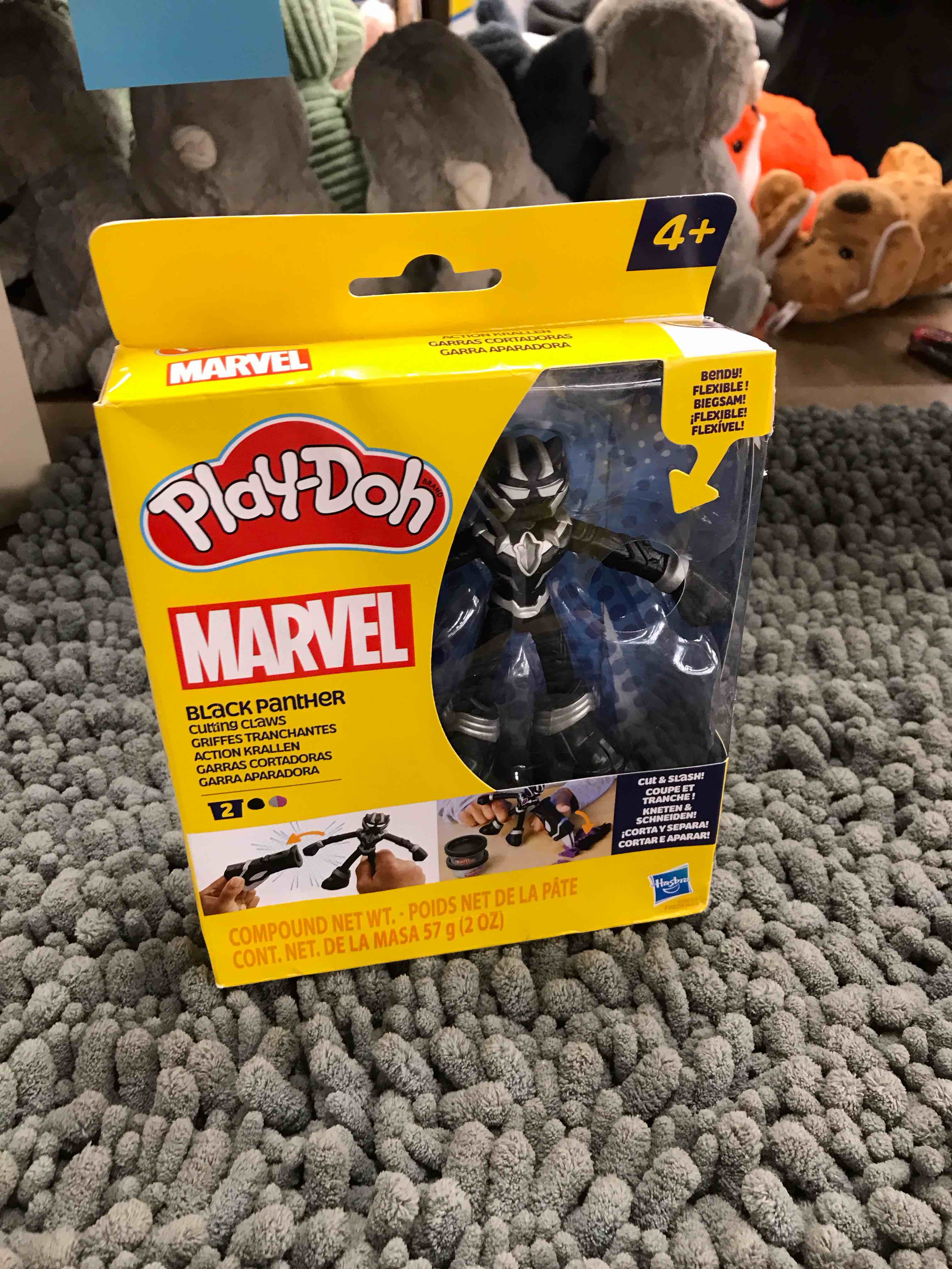 Condition photo showing New/Like New for Play-Doh Marvel Black Panther Cutting Claws with Bendy Action Figure, Imagination Toys for 4 Year Old Boys and Girls and Up