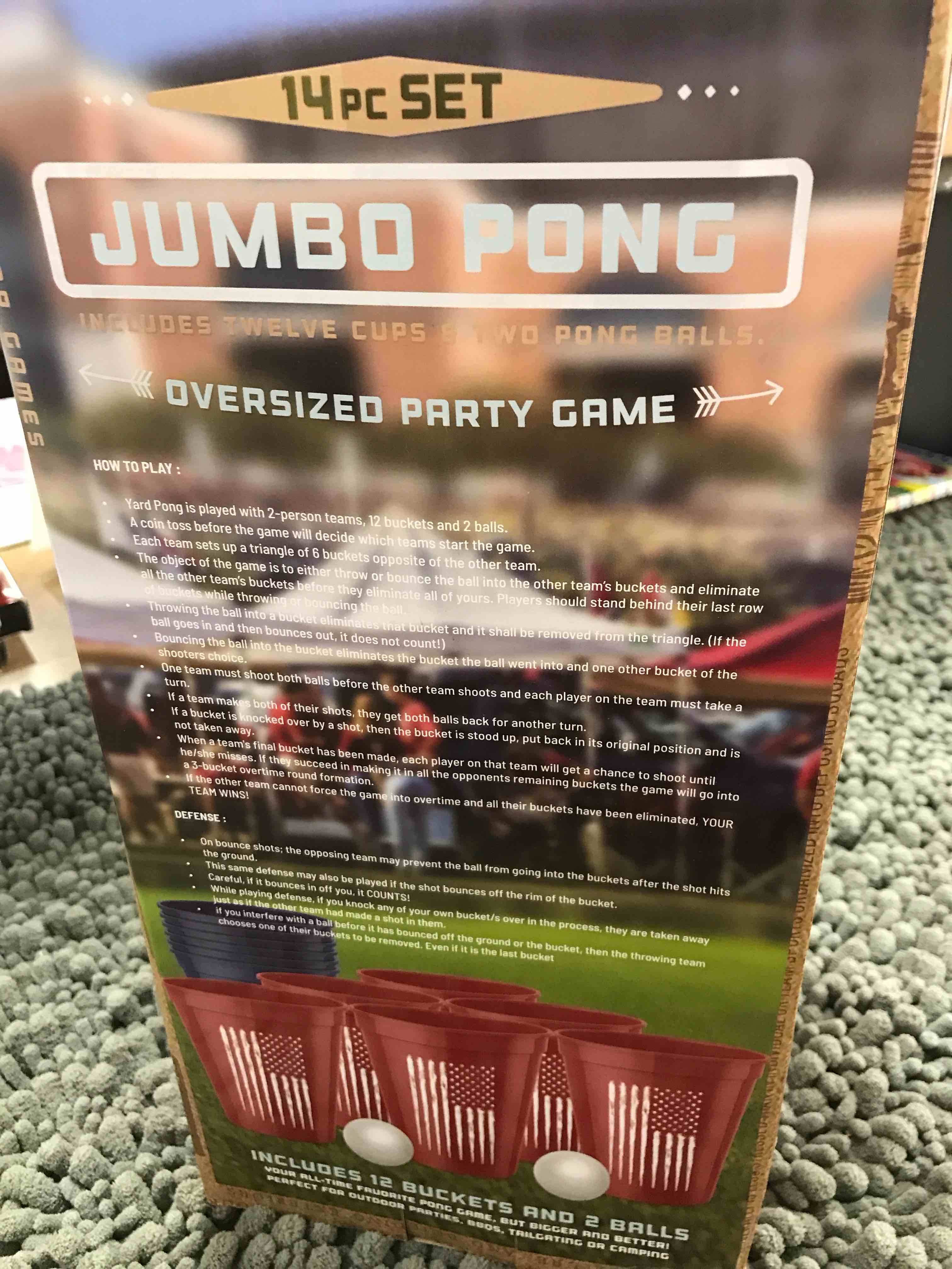 Condition photo showing New/Like New for jumbo pong party game
