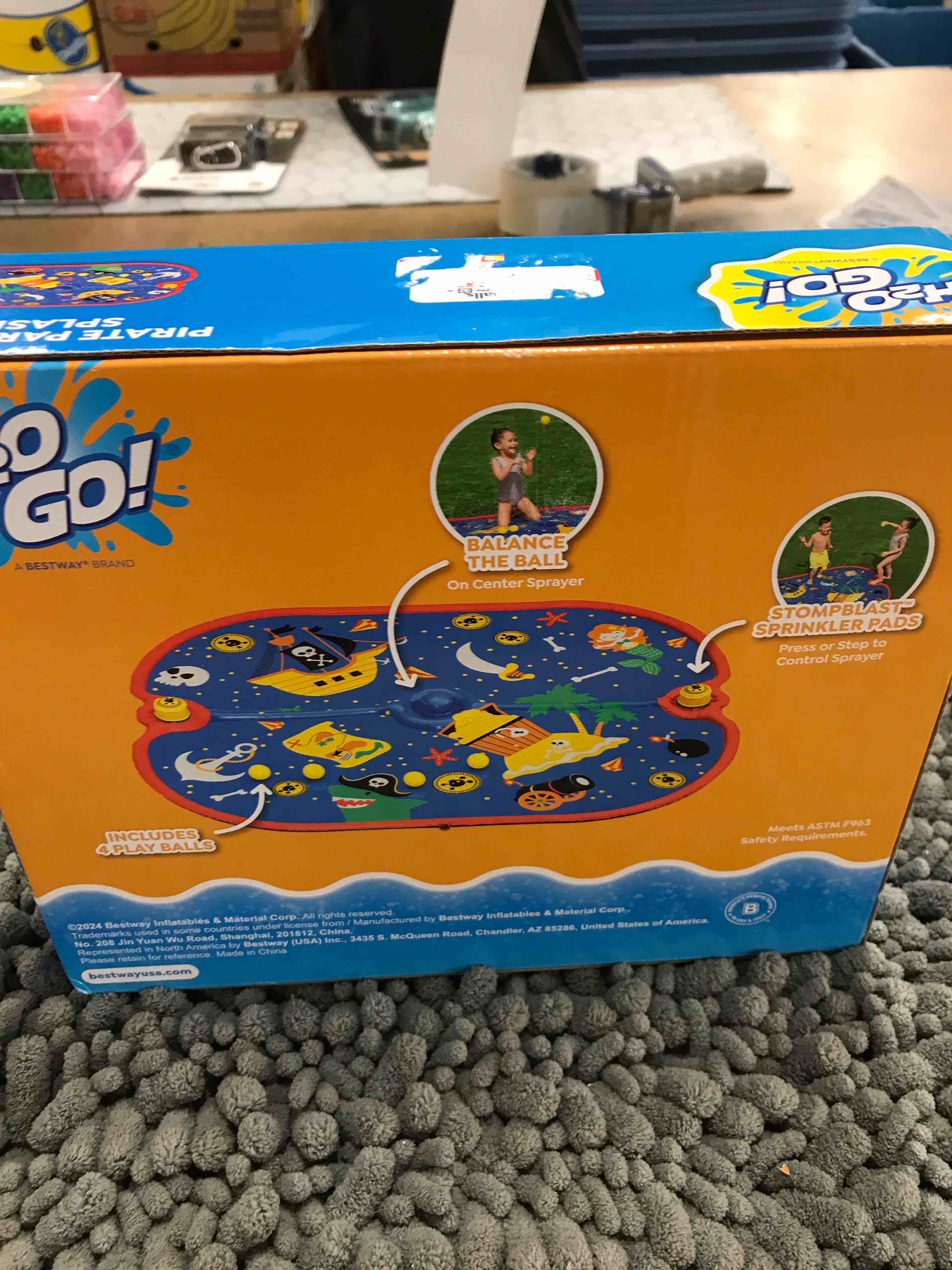 Condition photo showing New/Like New for pirate splash pad