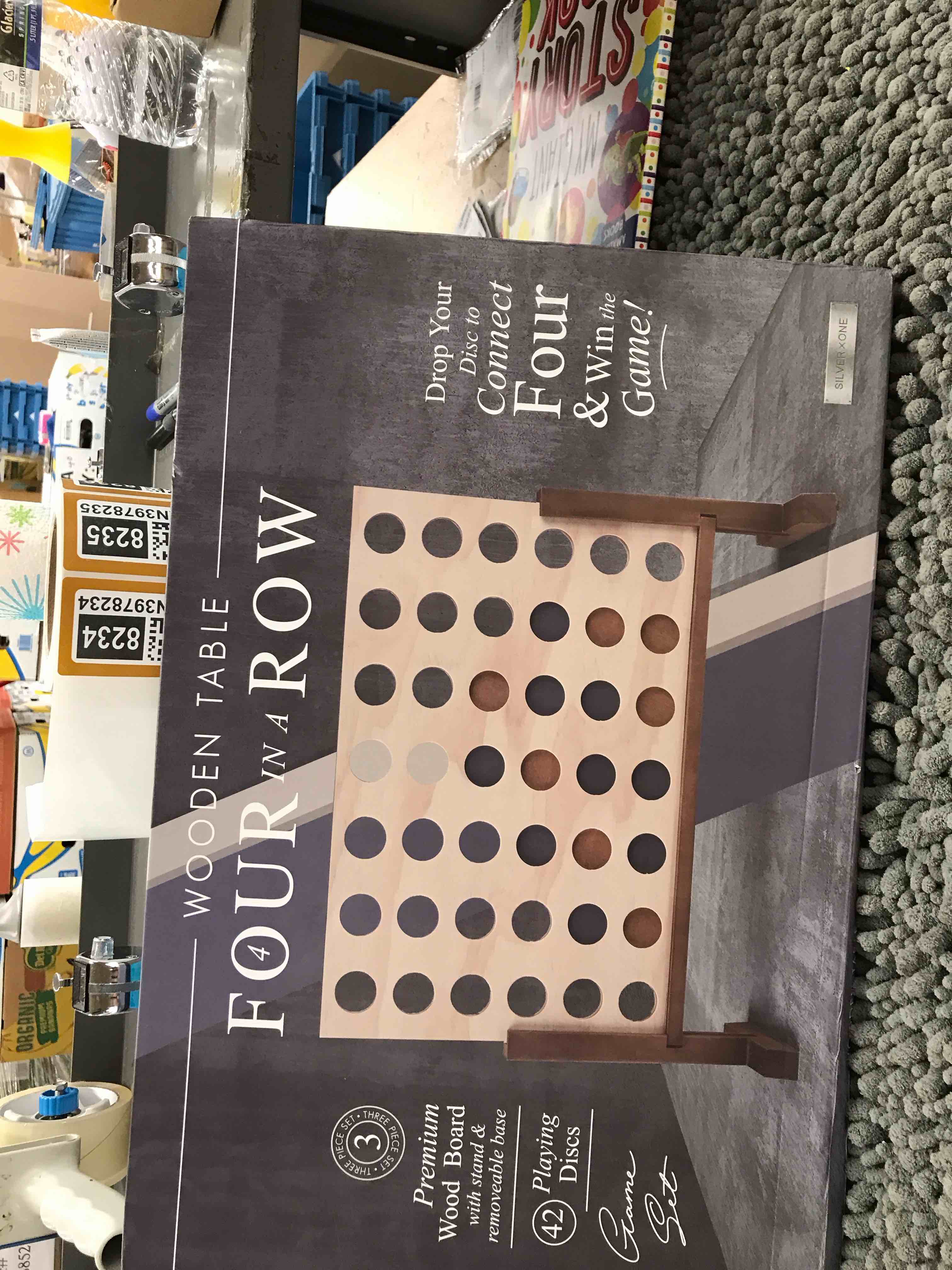 connect 4 wooden table