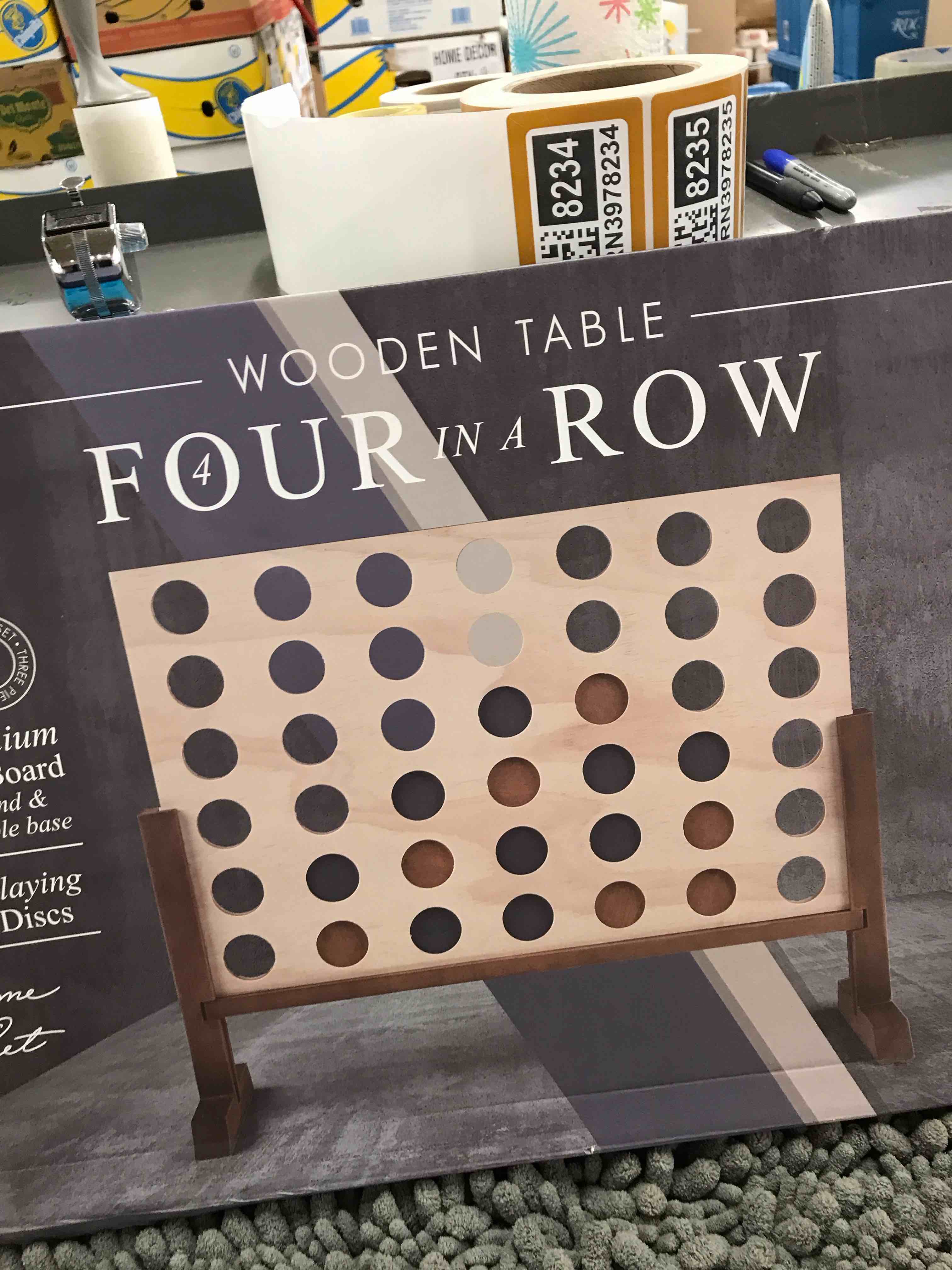 Condition photo showing Good Condition for connect 4 wooden table
