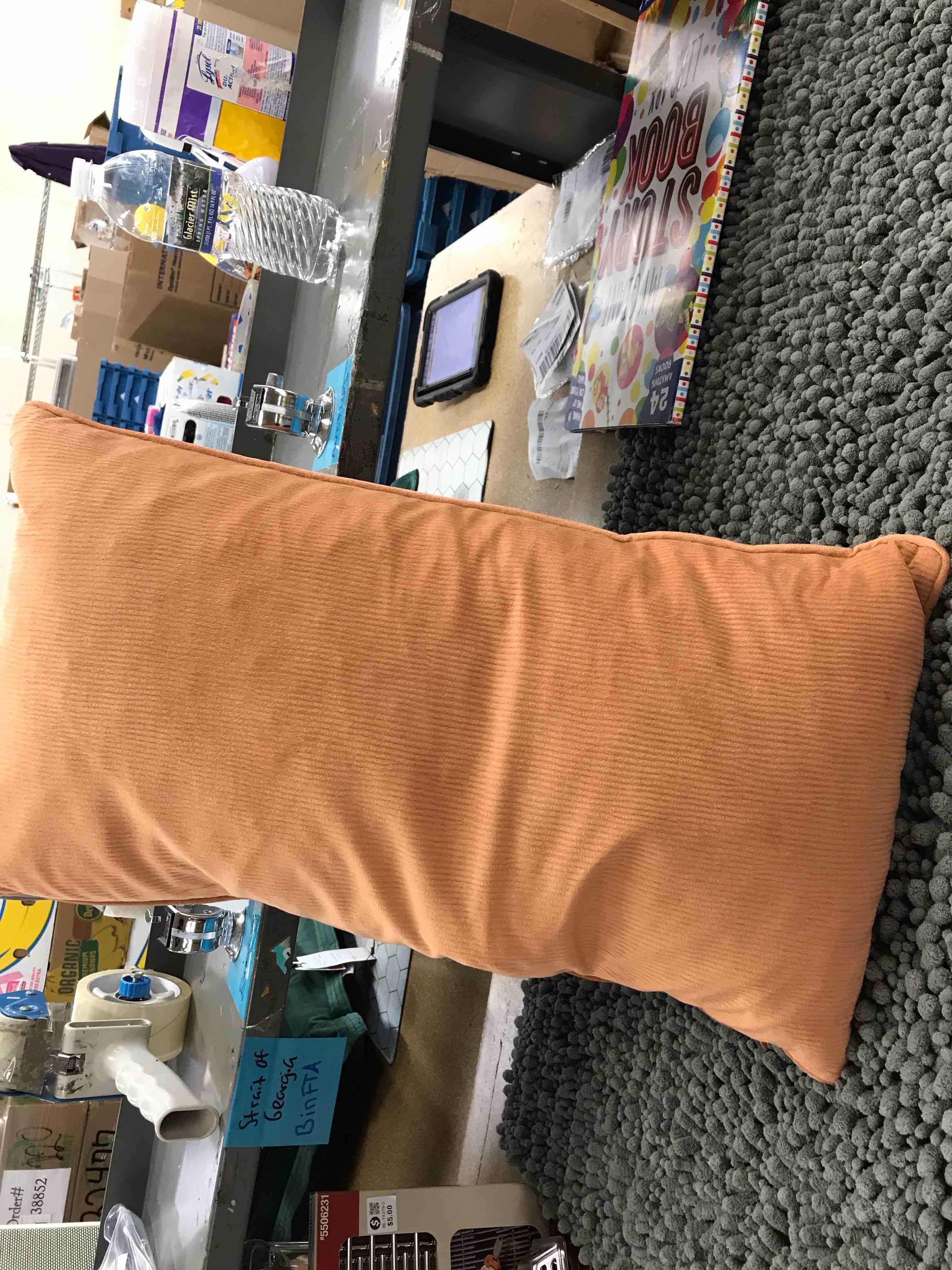 Condition photo showing Good Condition for orange pillow