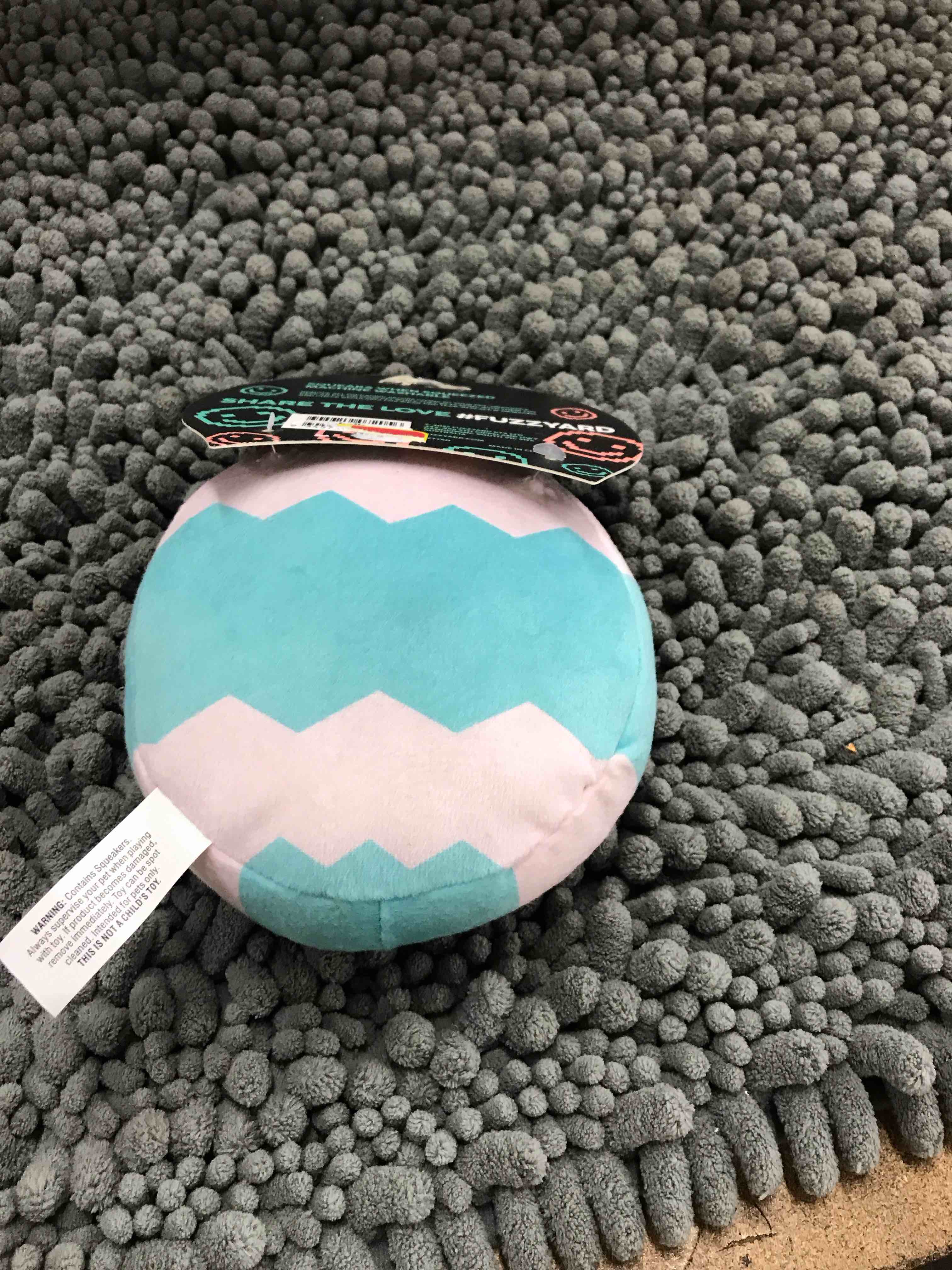 Condition photo showing Good Condition for fuzzy yard plush dog toy