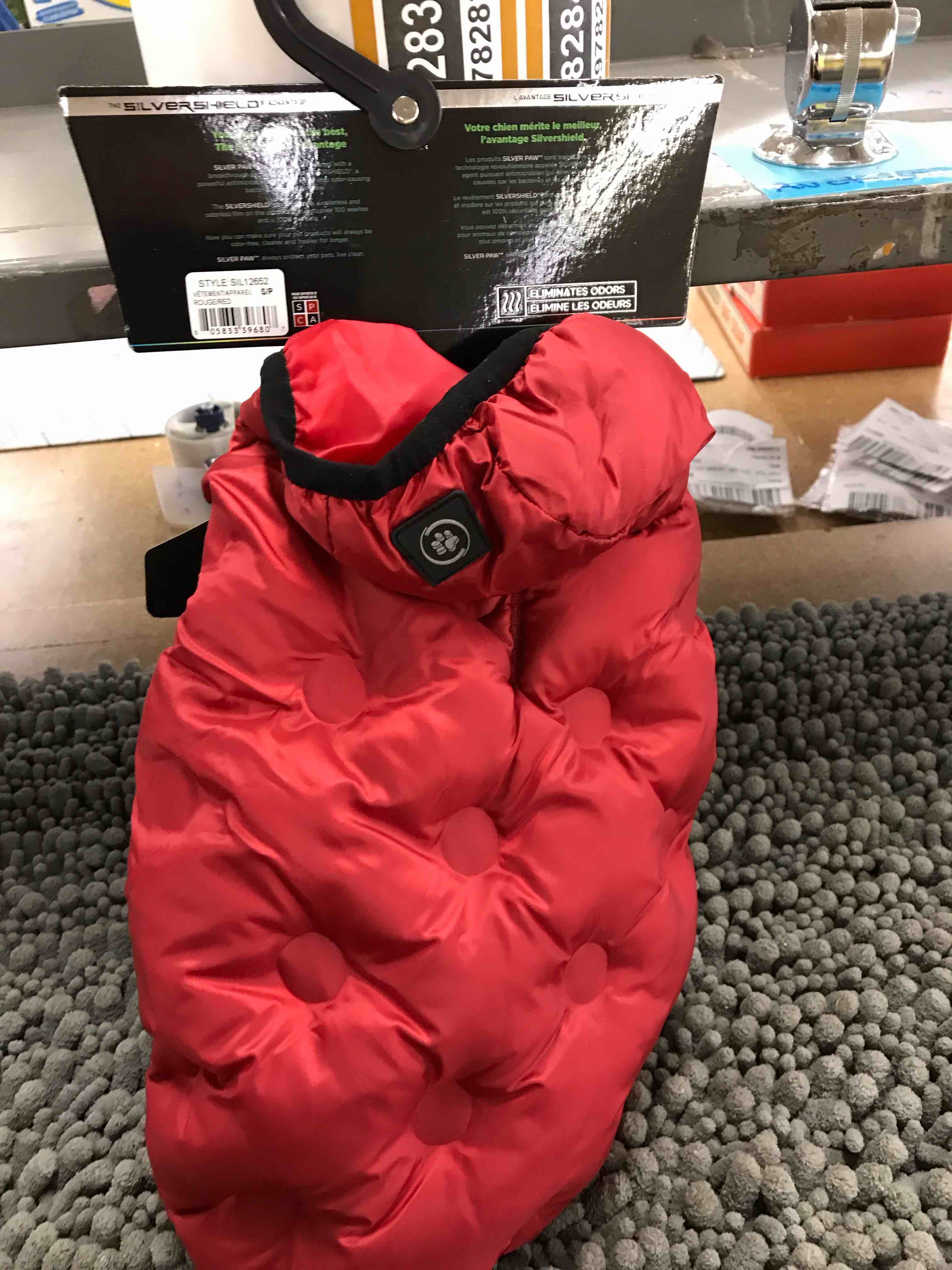 Condition photo showing Good Condition for size small odor eliminating dog coat