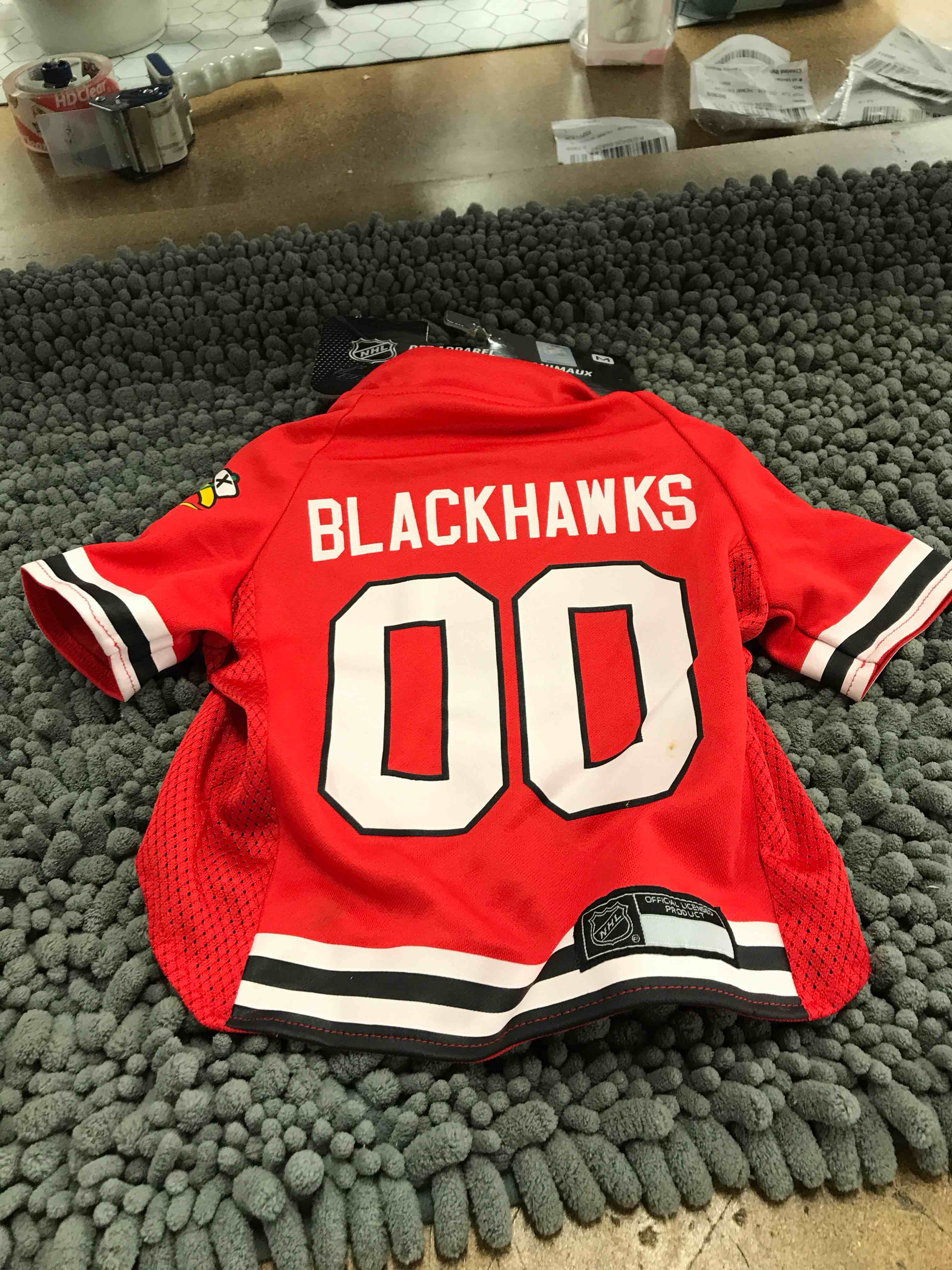 Blackhawks pet jersey