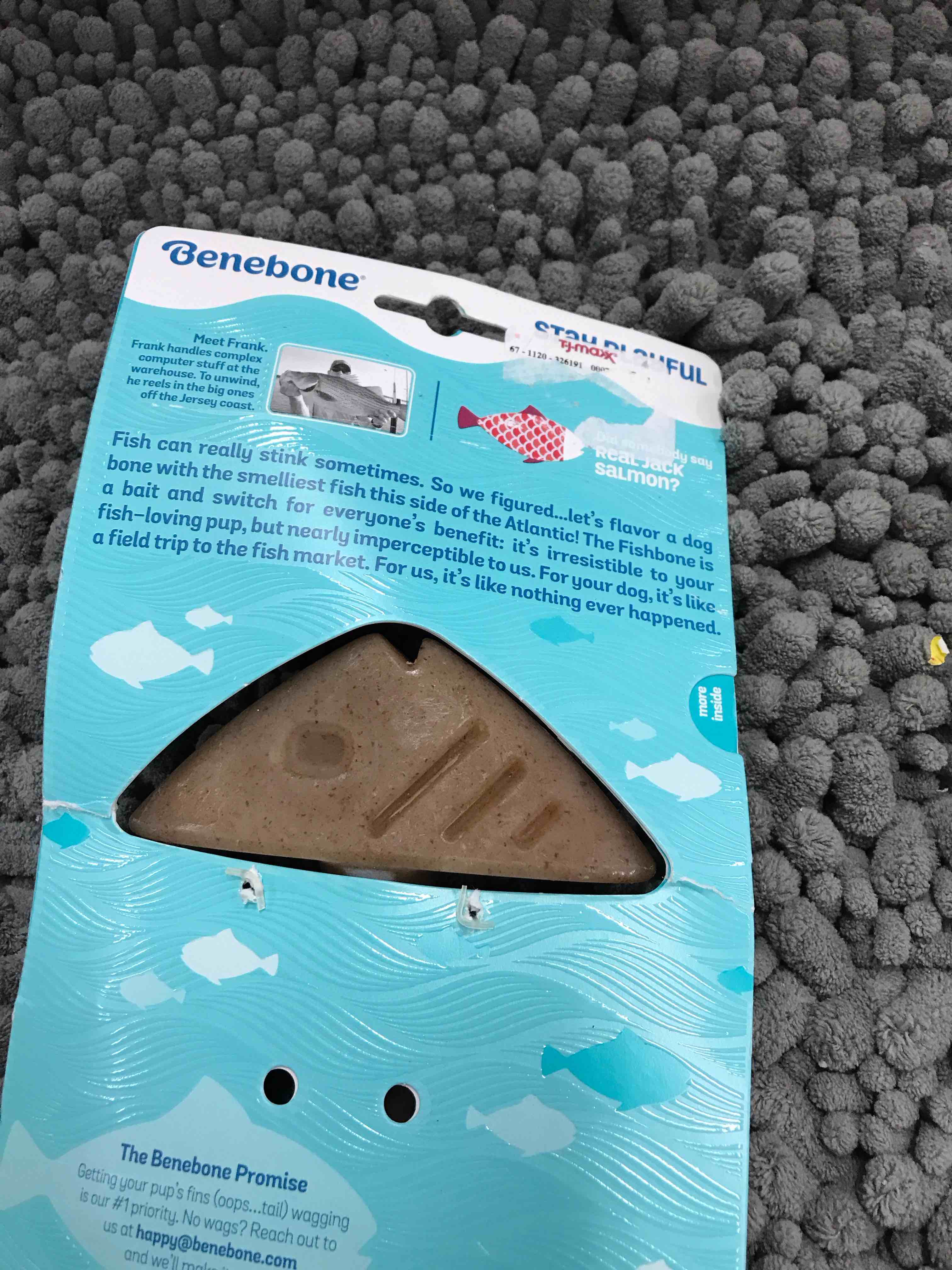 Condition photo showing New/Like New for medium fish bone toy