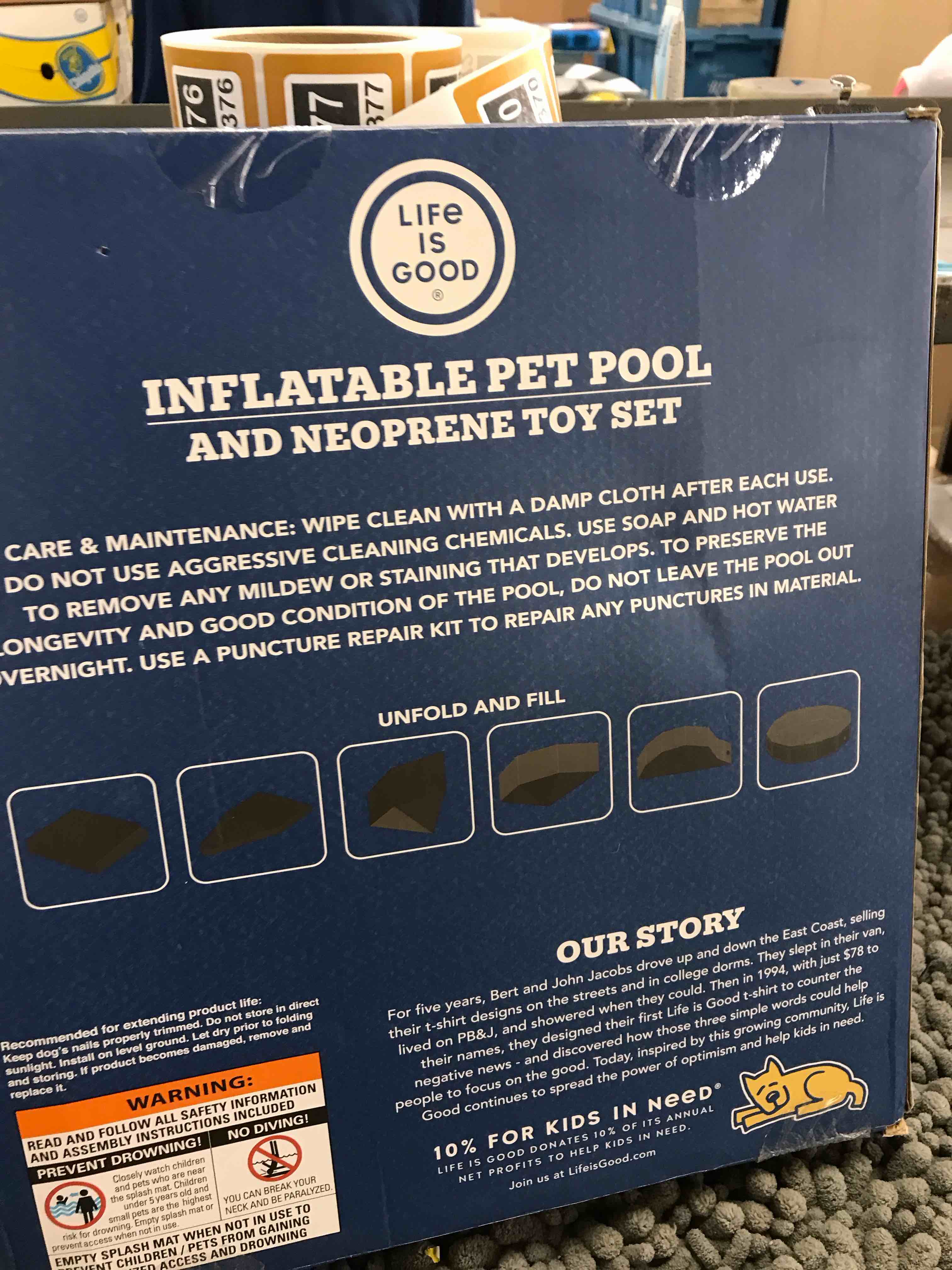 Condition photo showing New/Like New for inflatable pet pool