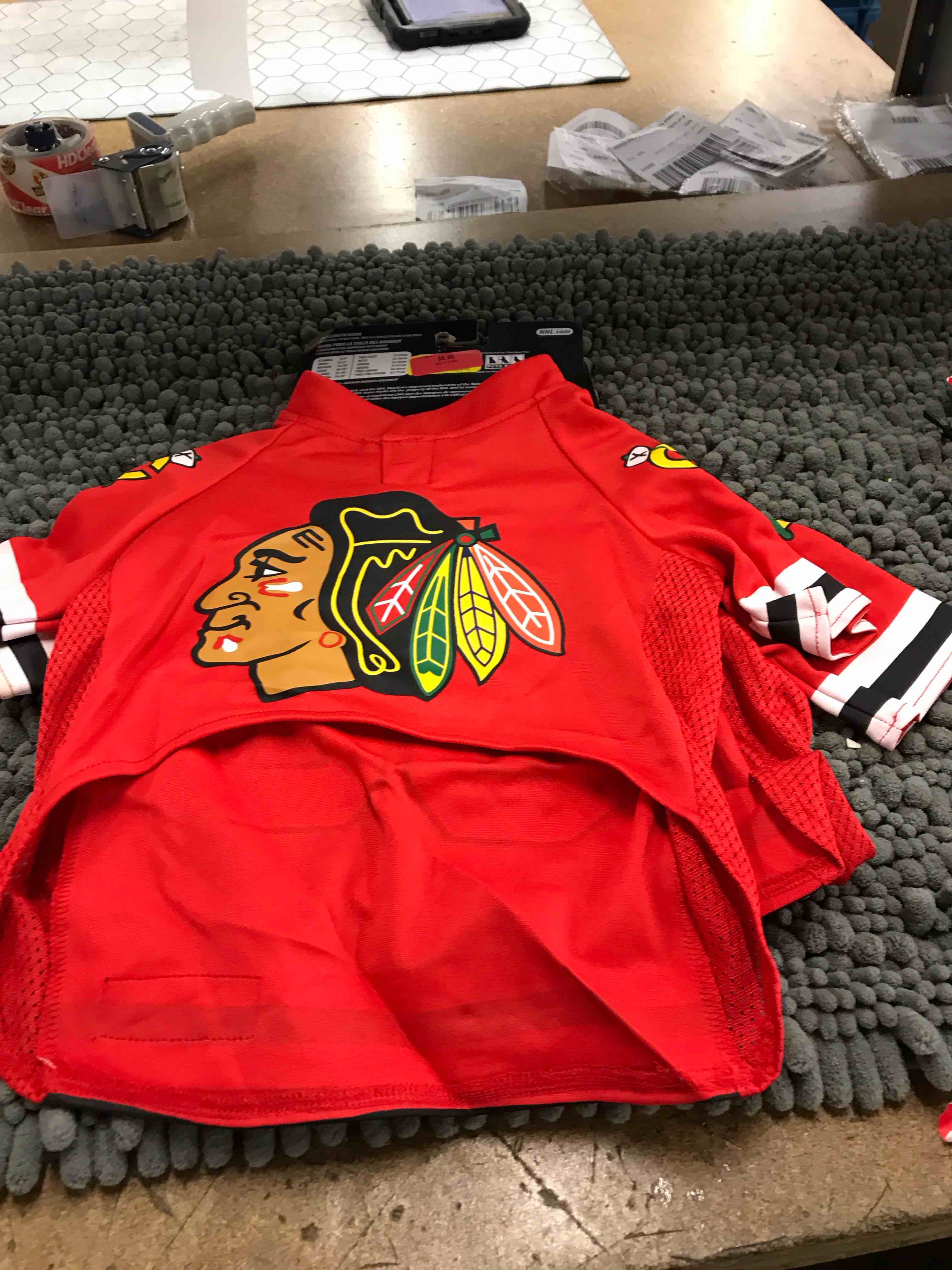 Blackhawks pet jersey