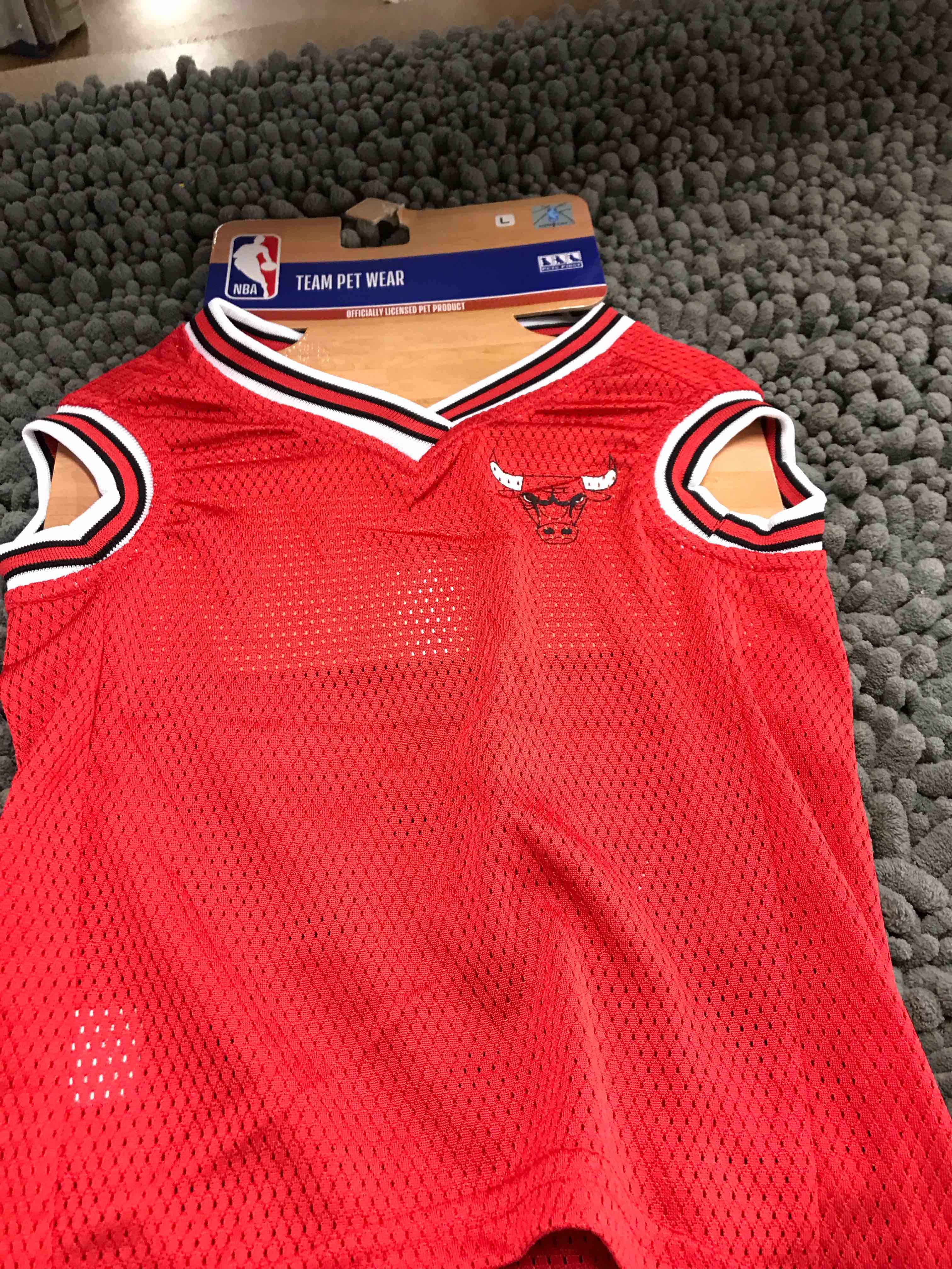 Condition photo showing New/Like New for bulls pet jersey