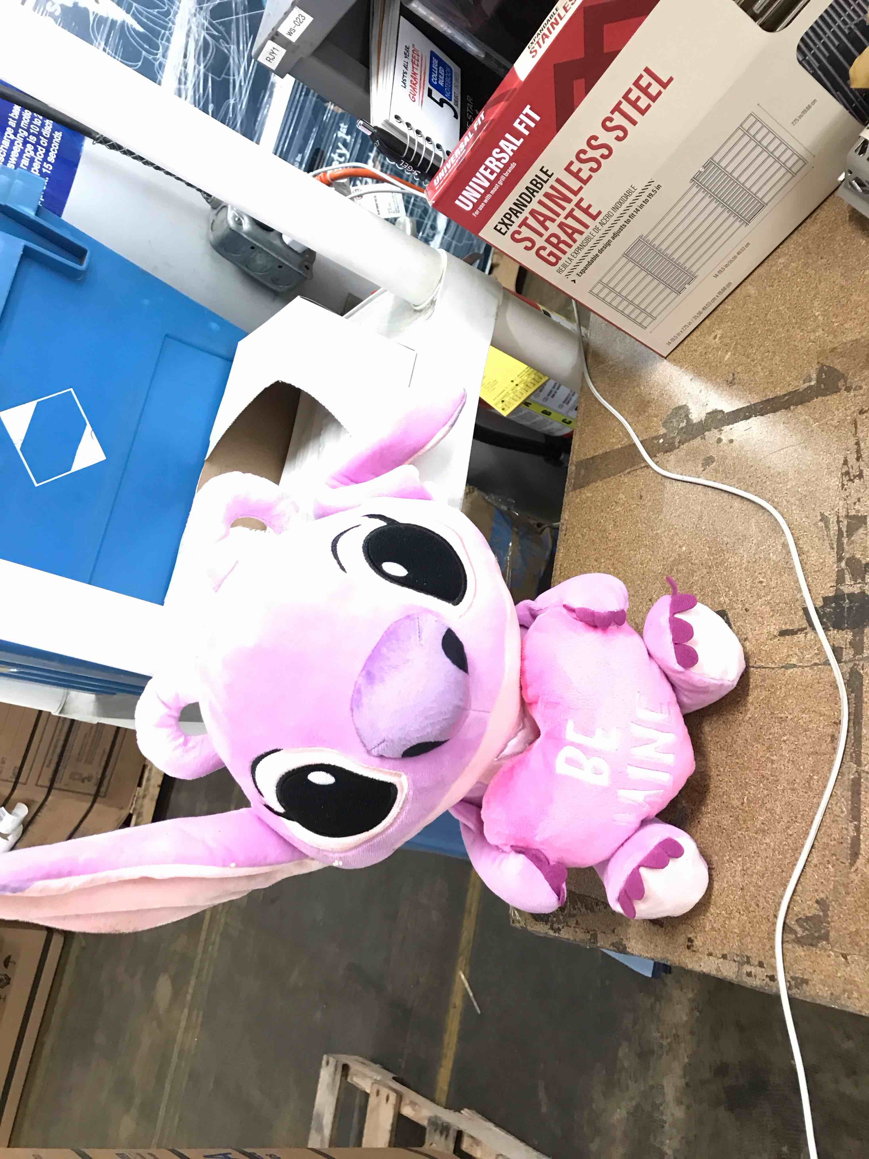 Condition photo showing New/Like New for stitch Valentine stuffy