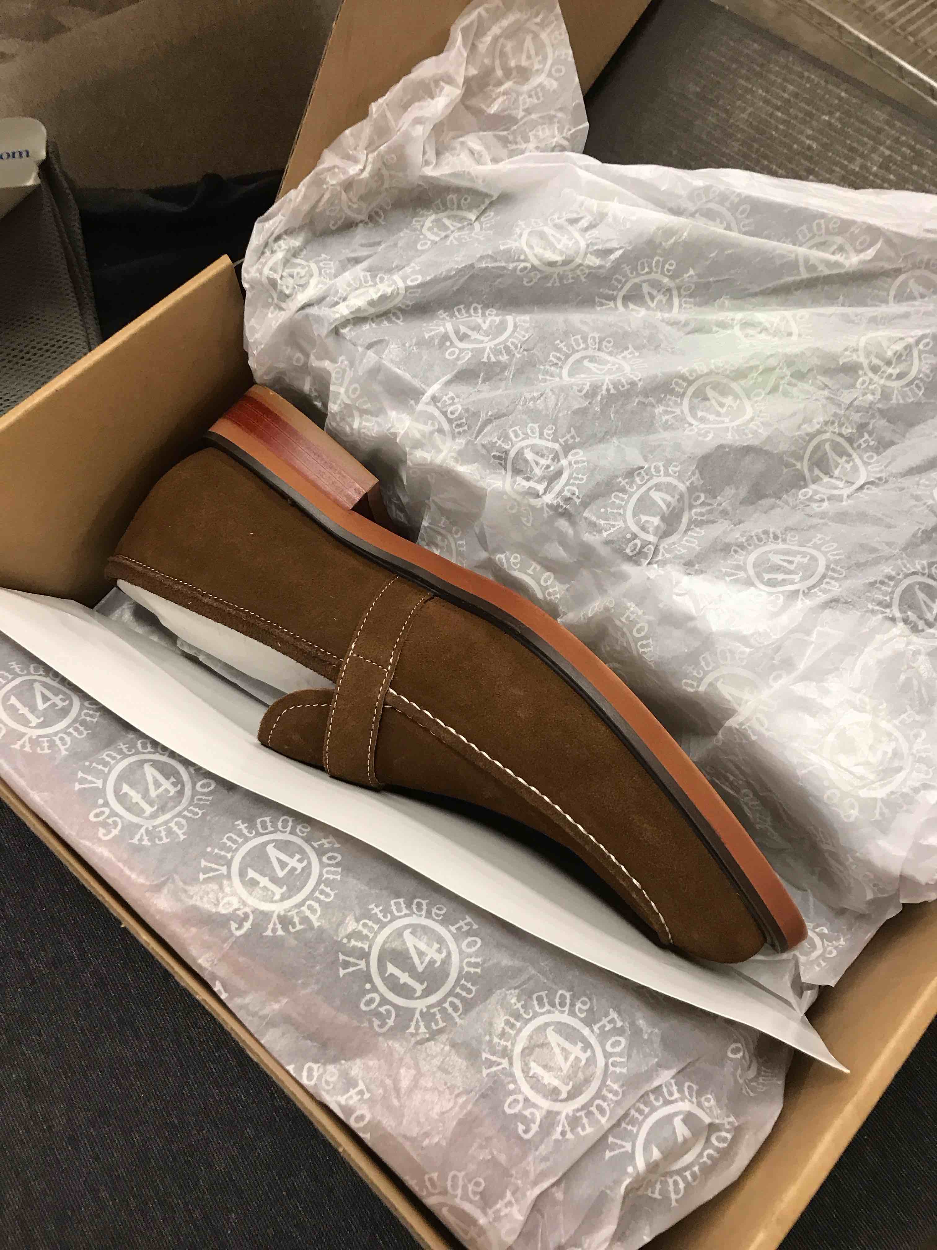 Vintage Foundry Co. Men's Acton Suede Dress Loafers, Size: 9.5, Brown