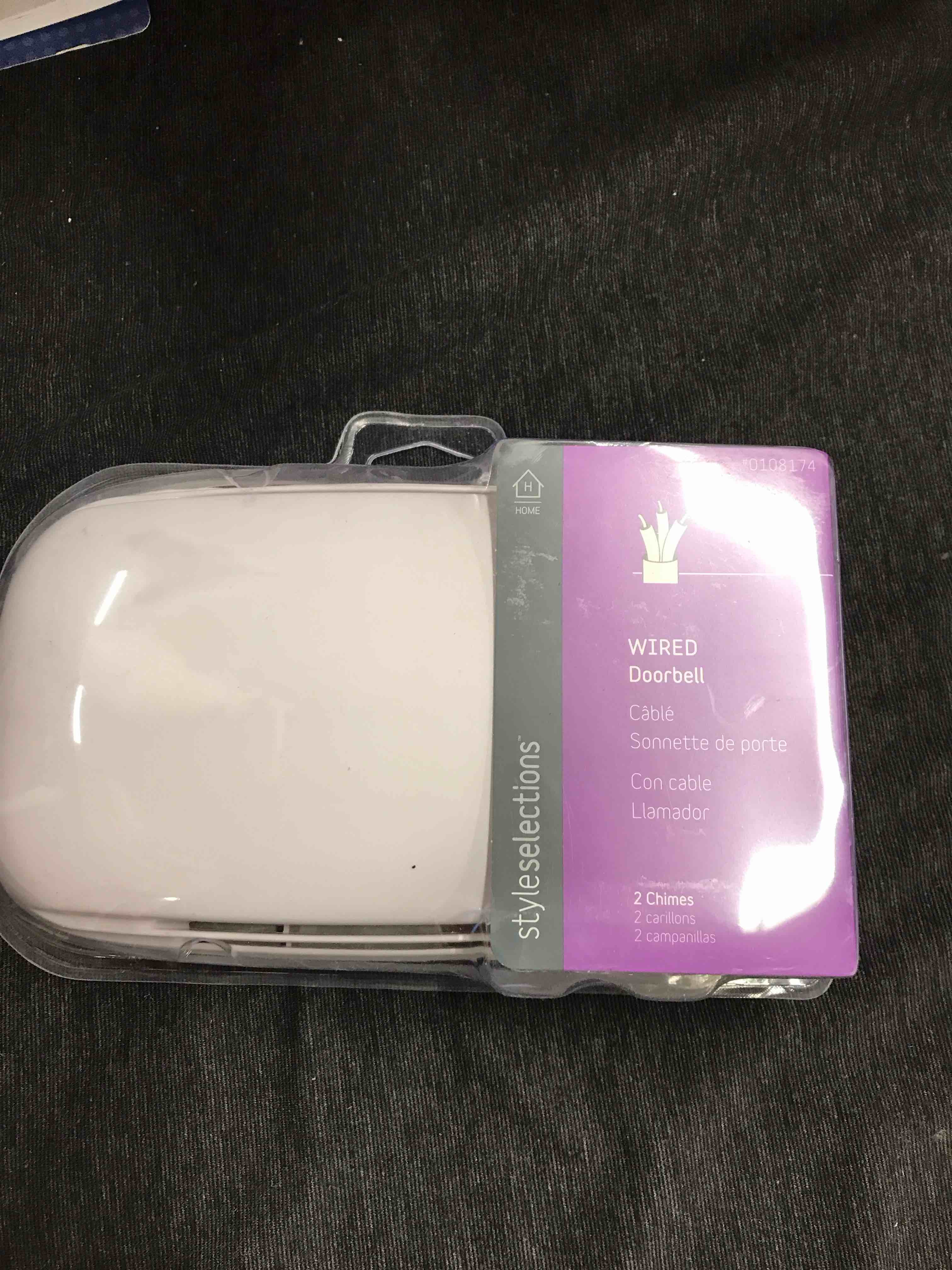 Style Selections Wired Doorbell White New Sealed