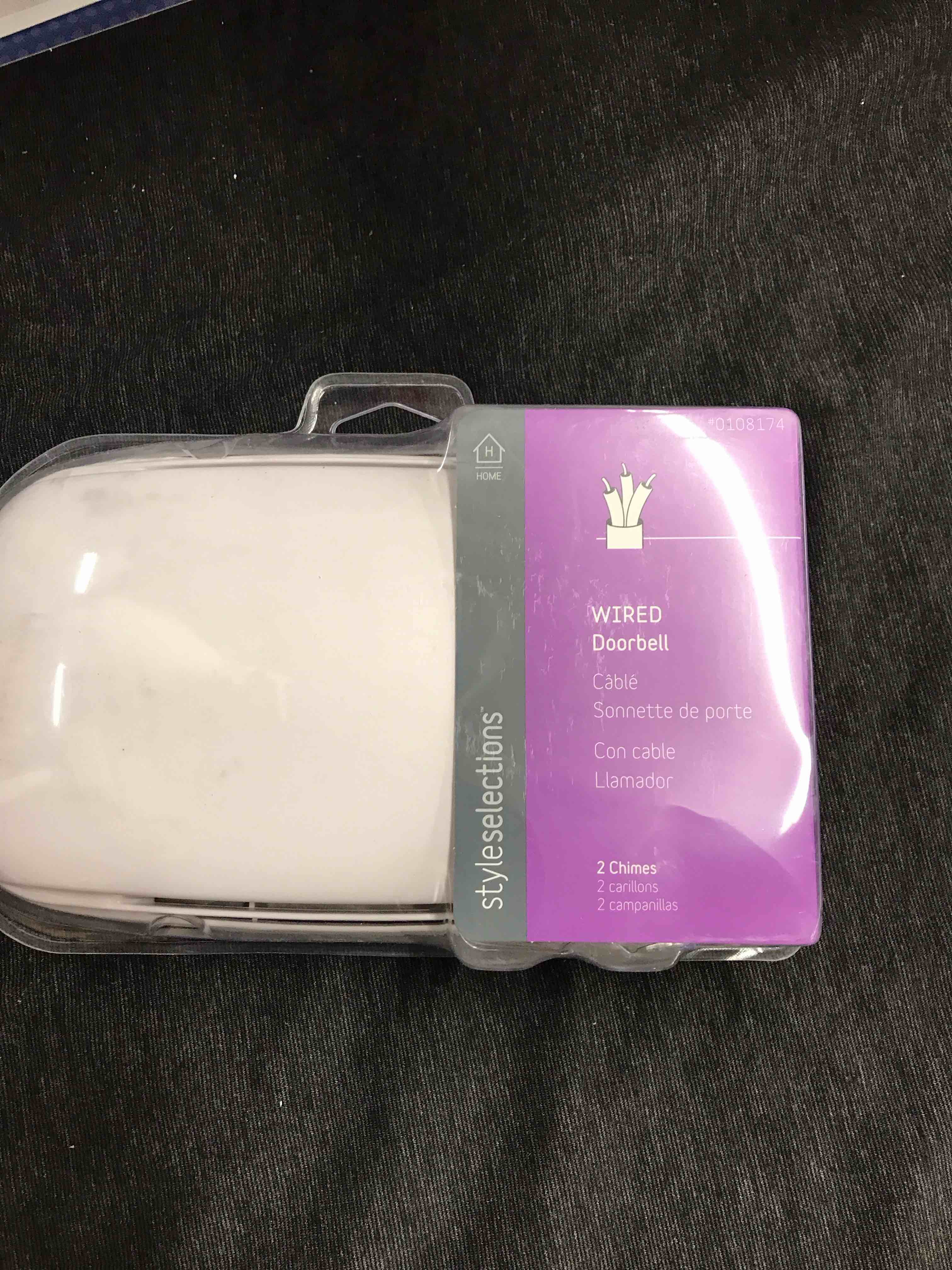 Style Selections Wired Doorbell White New Sealed