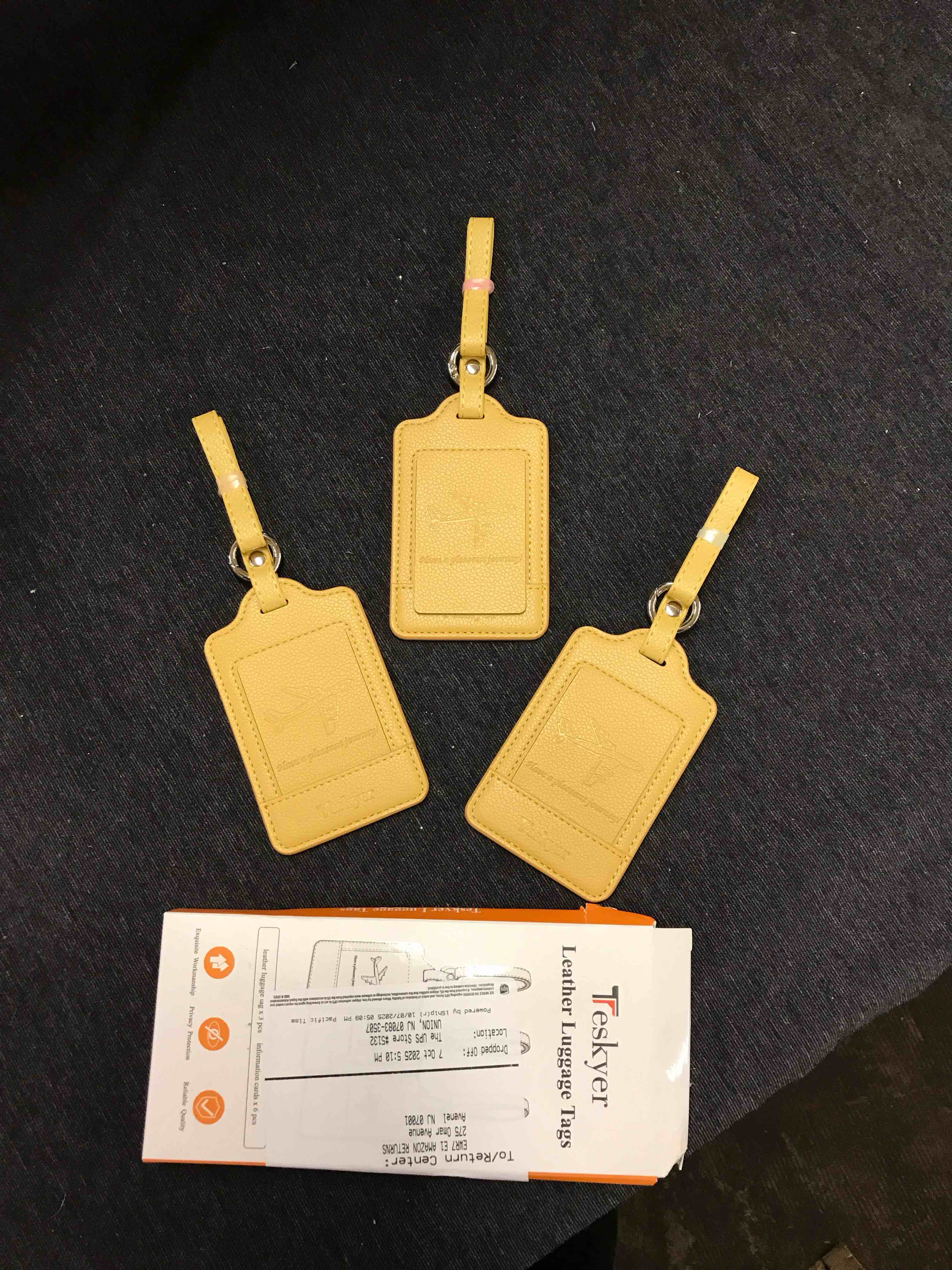 Leather Luggage Tags set of 3