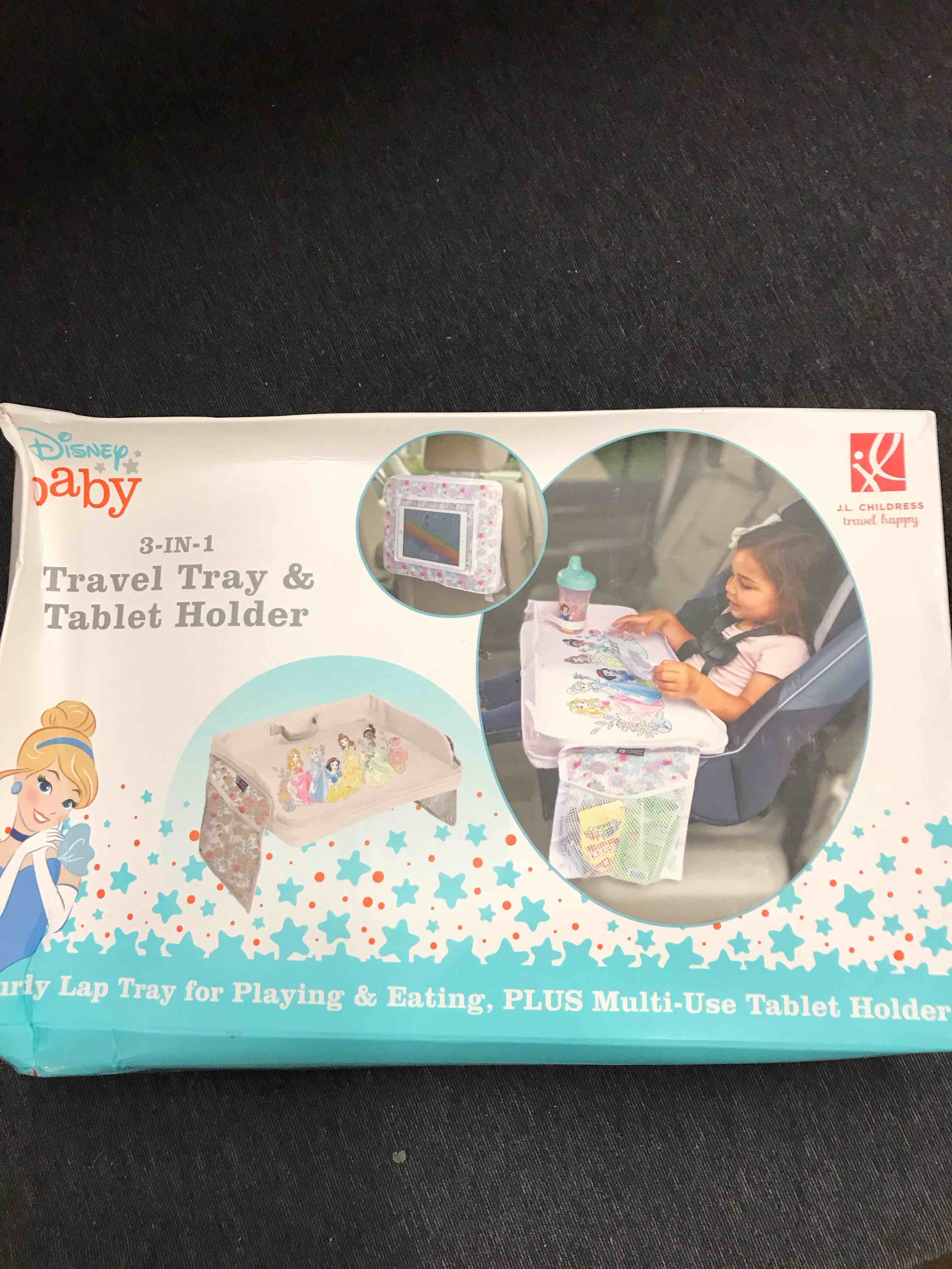 J.L. Childress Disney Baby by 3-in-1 Travel Tray & iPad Tablet Holder, Car Seat Lap Tray for Toddler