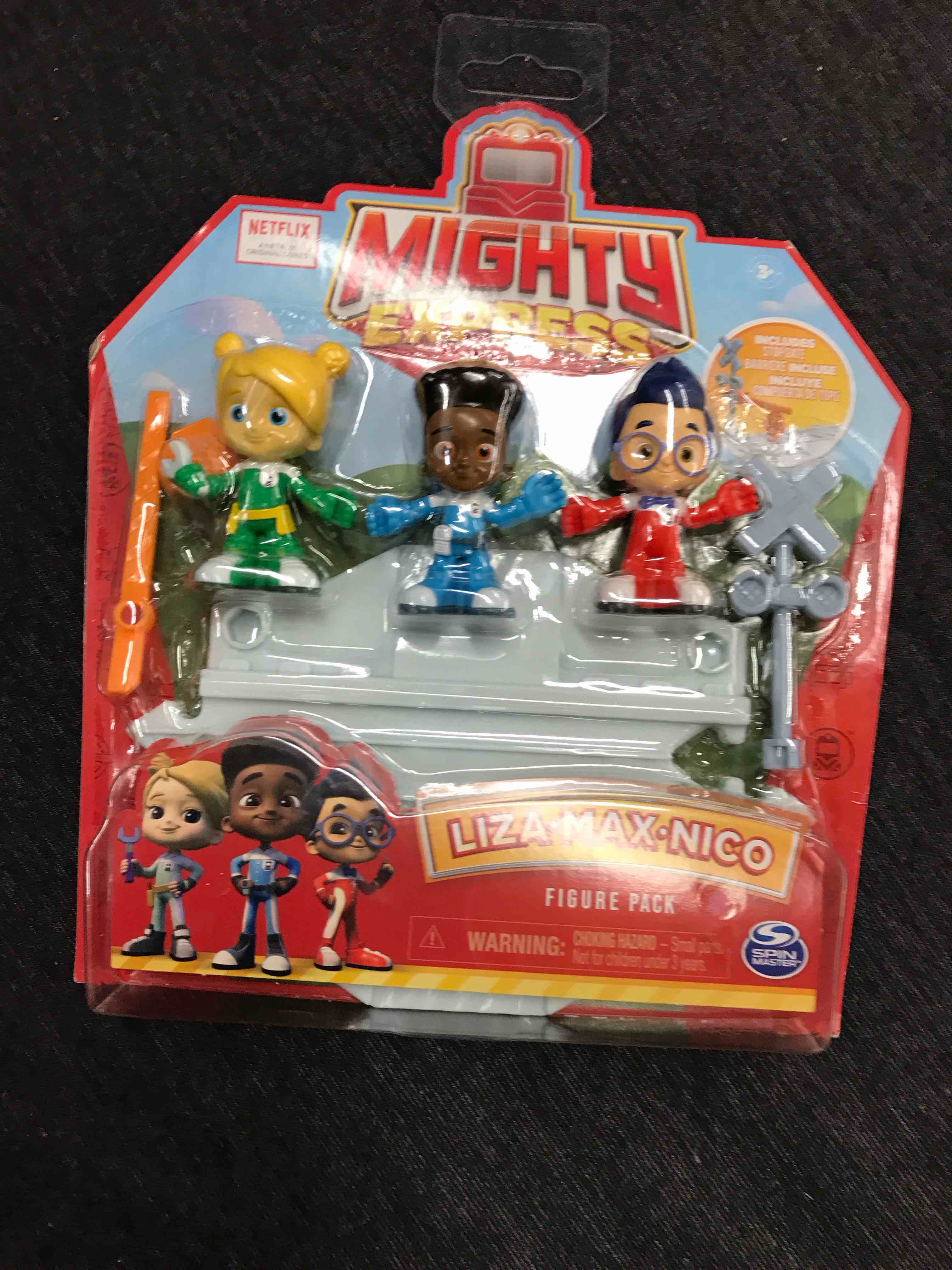 Mighty Express  Toy Figures 3-Pack with Exclusive Train Track Piece