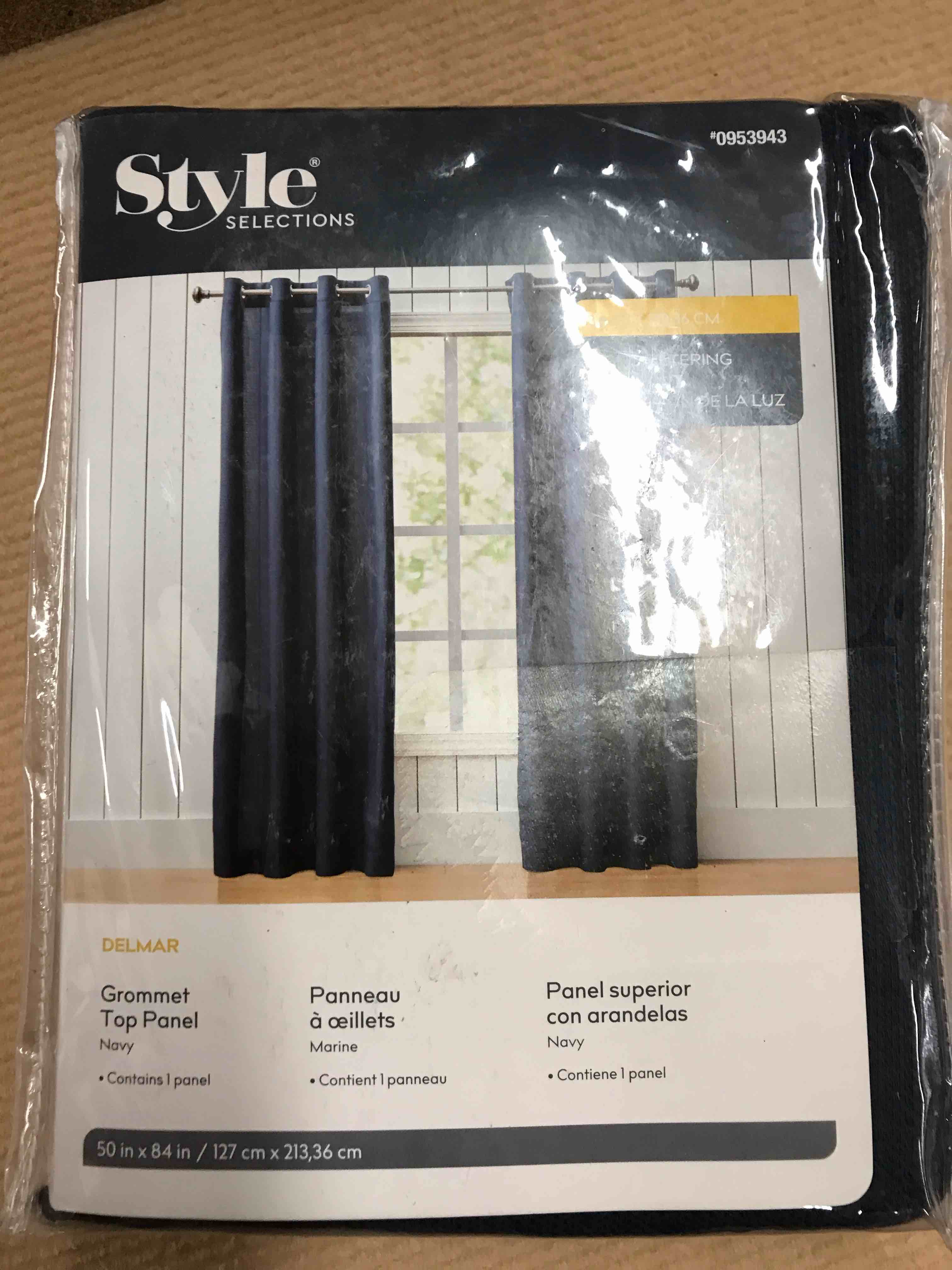 LIVING LOGIC Delmar 50x84 | Navy Blue | Grommet Top Curtain Panel
