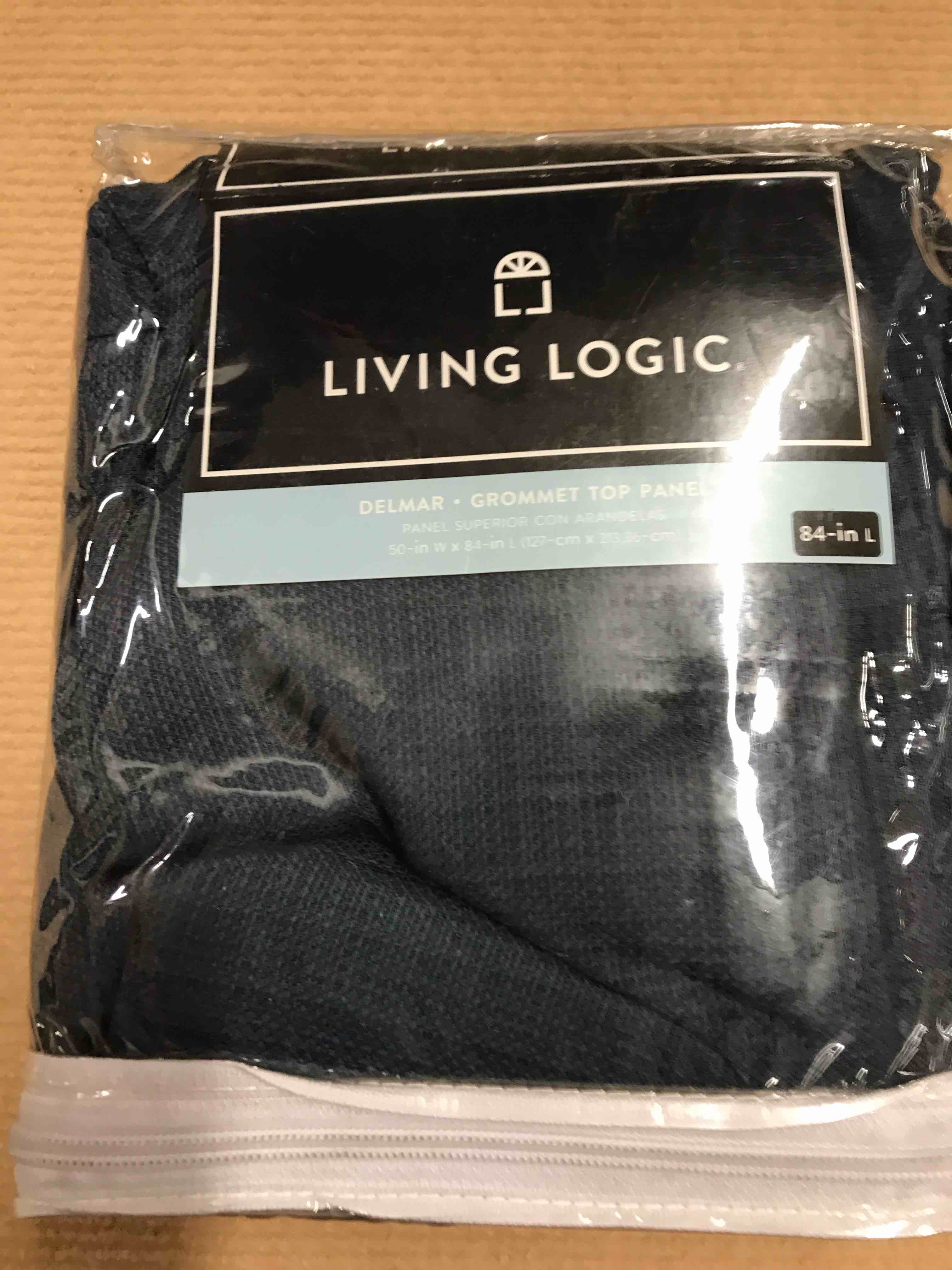 LIVING LOGIC Delmar 50x84 | Navy Blue | Grommet Top Curtain Panel