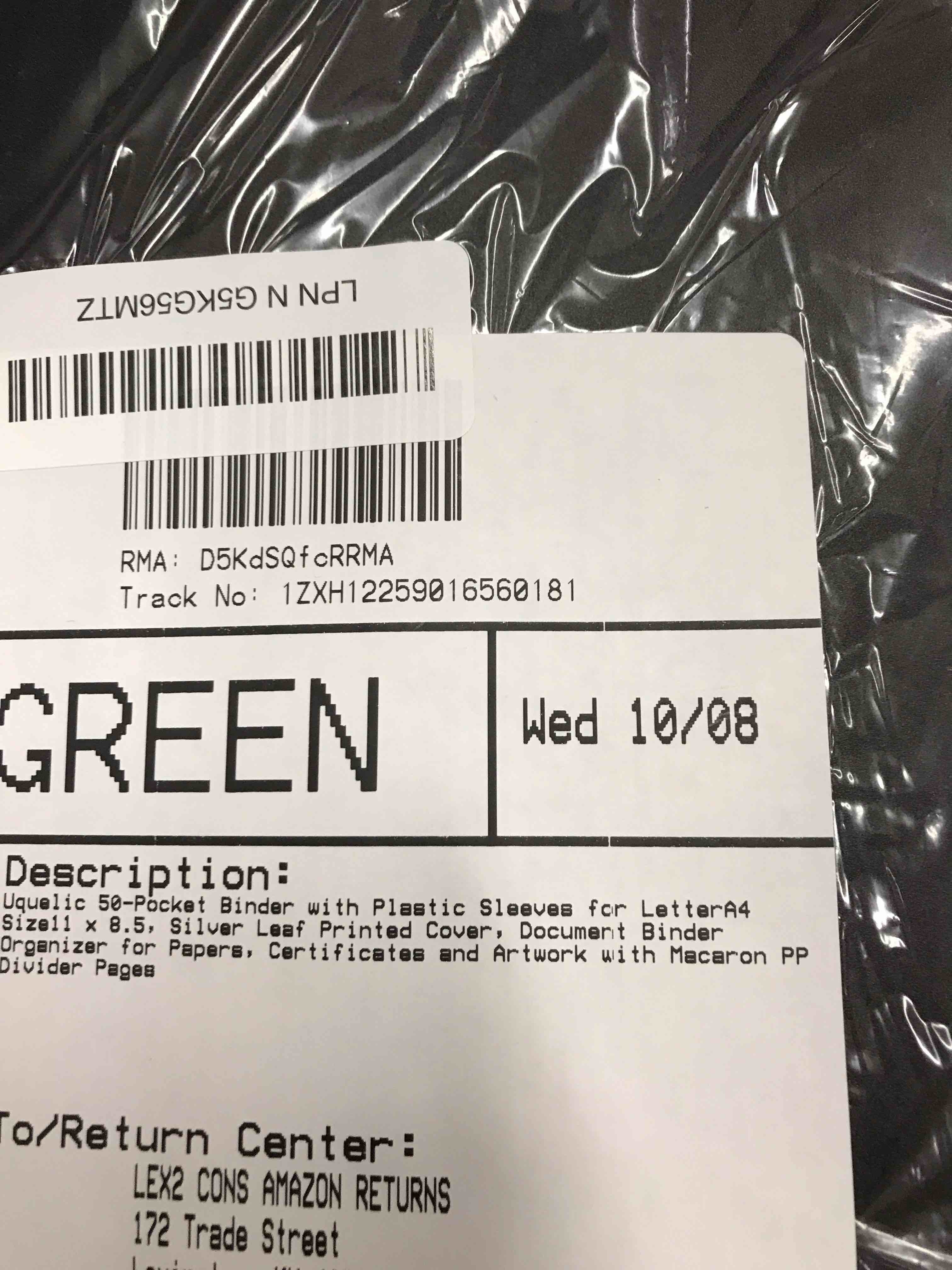 Condition photo showing As Is for Binder with sleeves