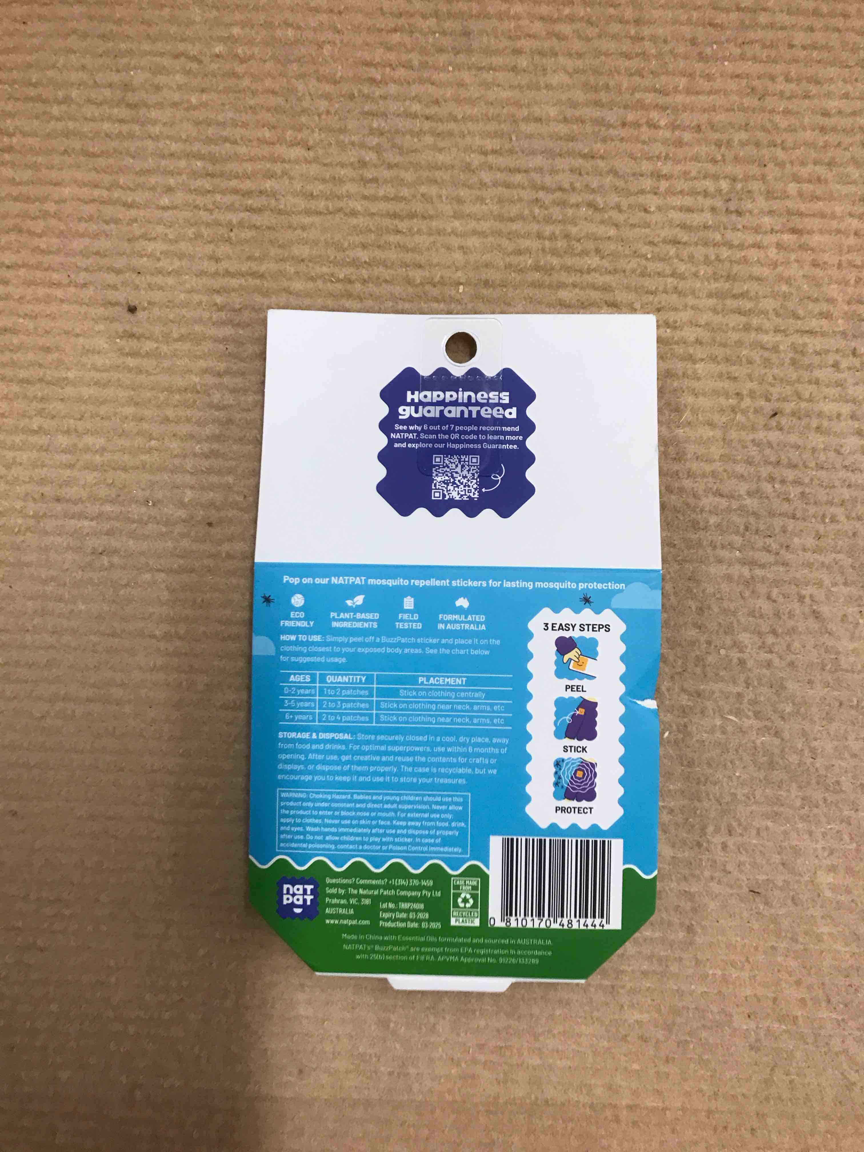 Condition photo showing New/Like New for Mosquito Repellent Stickers 