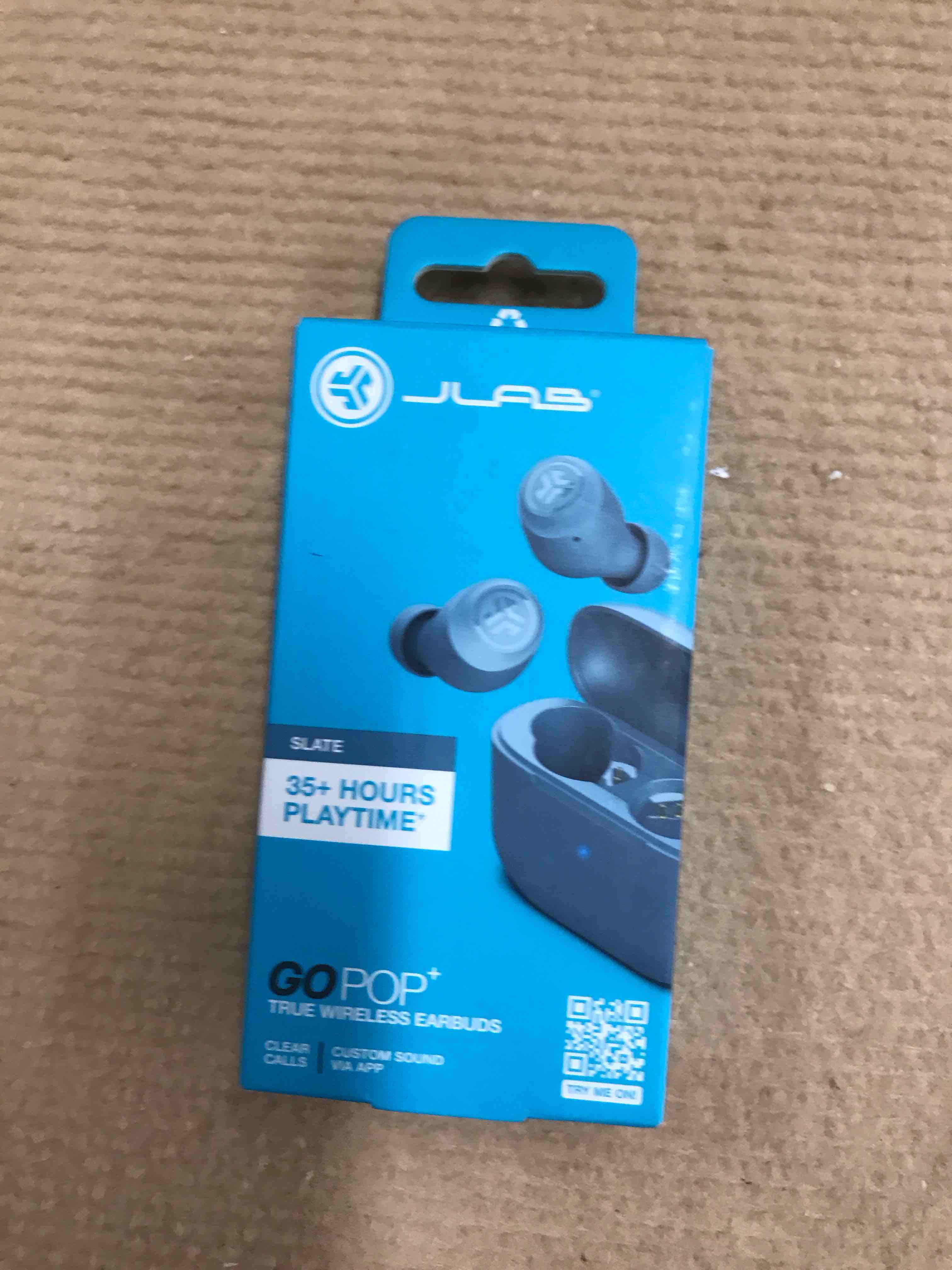 jlab - go air pop true wireless in-ear headphones - slate