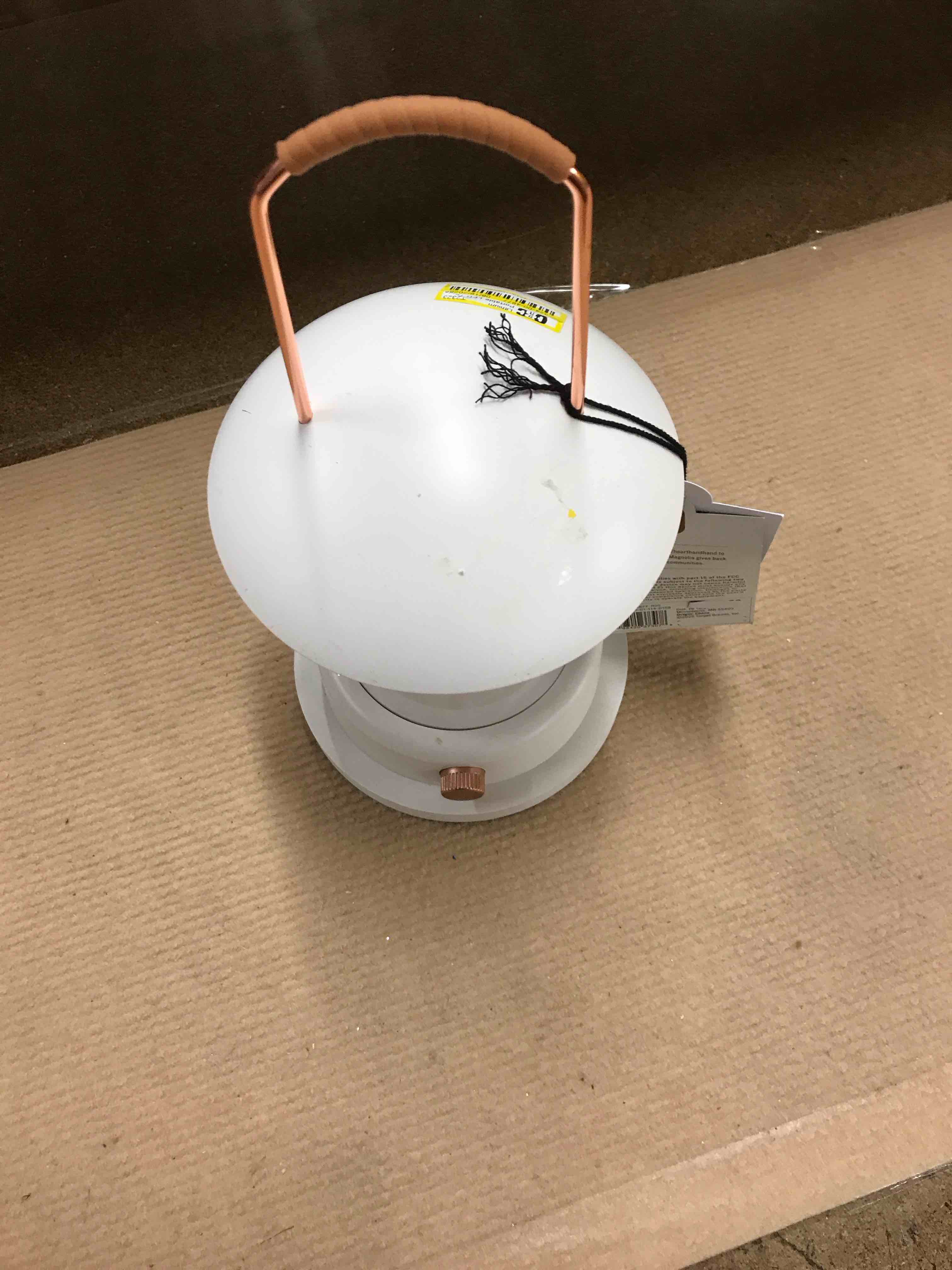 Condition photo showing As Is for Portable LED Table Lantern Cream - Hearth & Hand™ with Magnolia