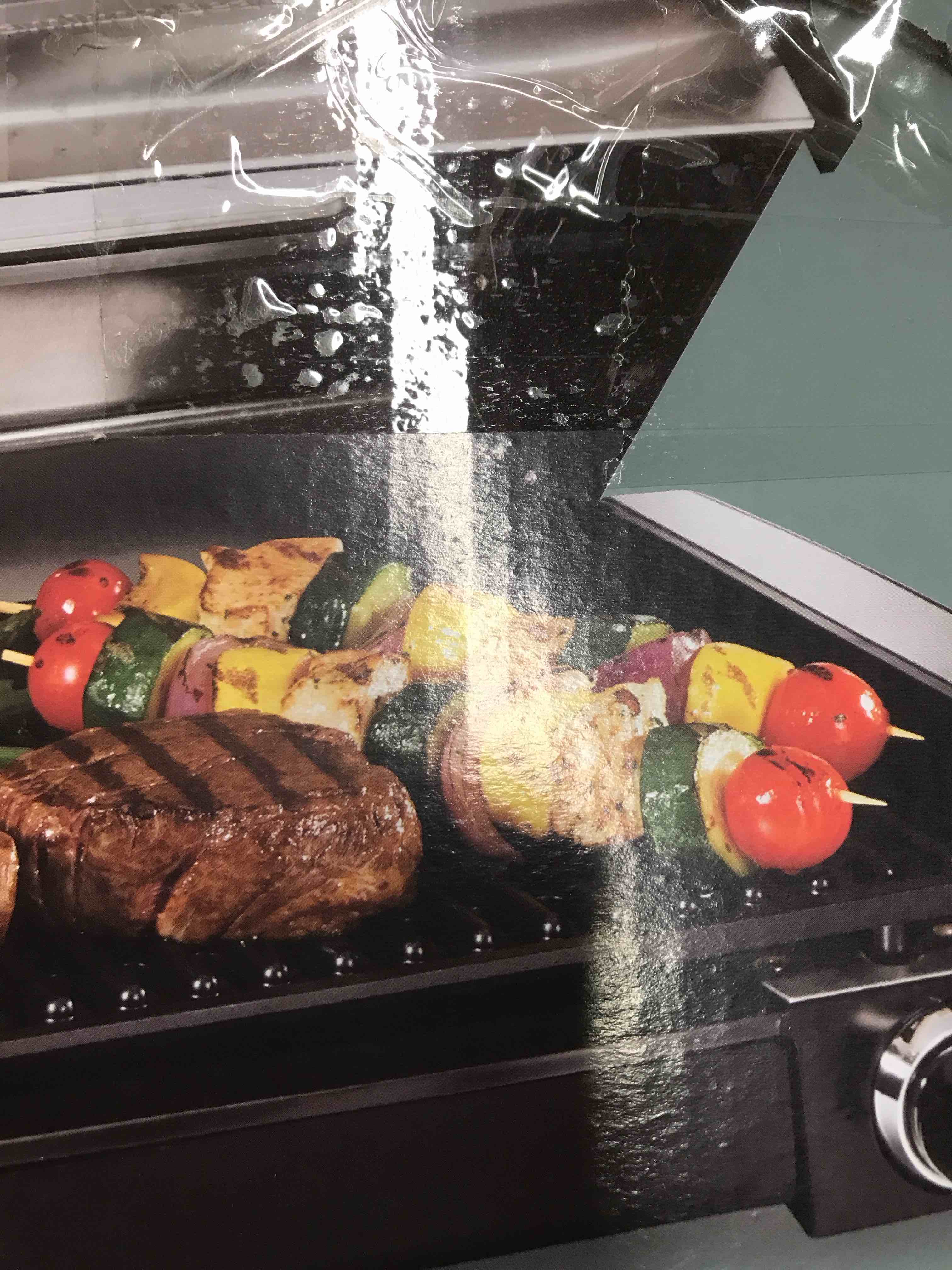 Condition photo showing As Is for Hamilton Beach Electric Indoor Searing Grill with Viewing Window  Removable Easy to Clean Nonstick Plate  6-Serving  Extra-Large Drip Tray  Stainless Steel  25361