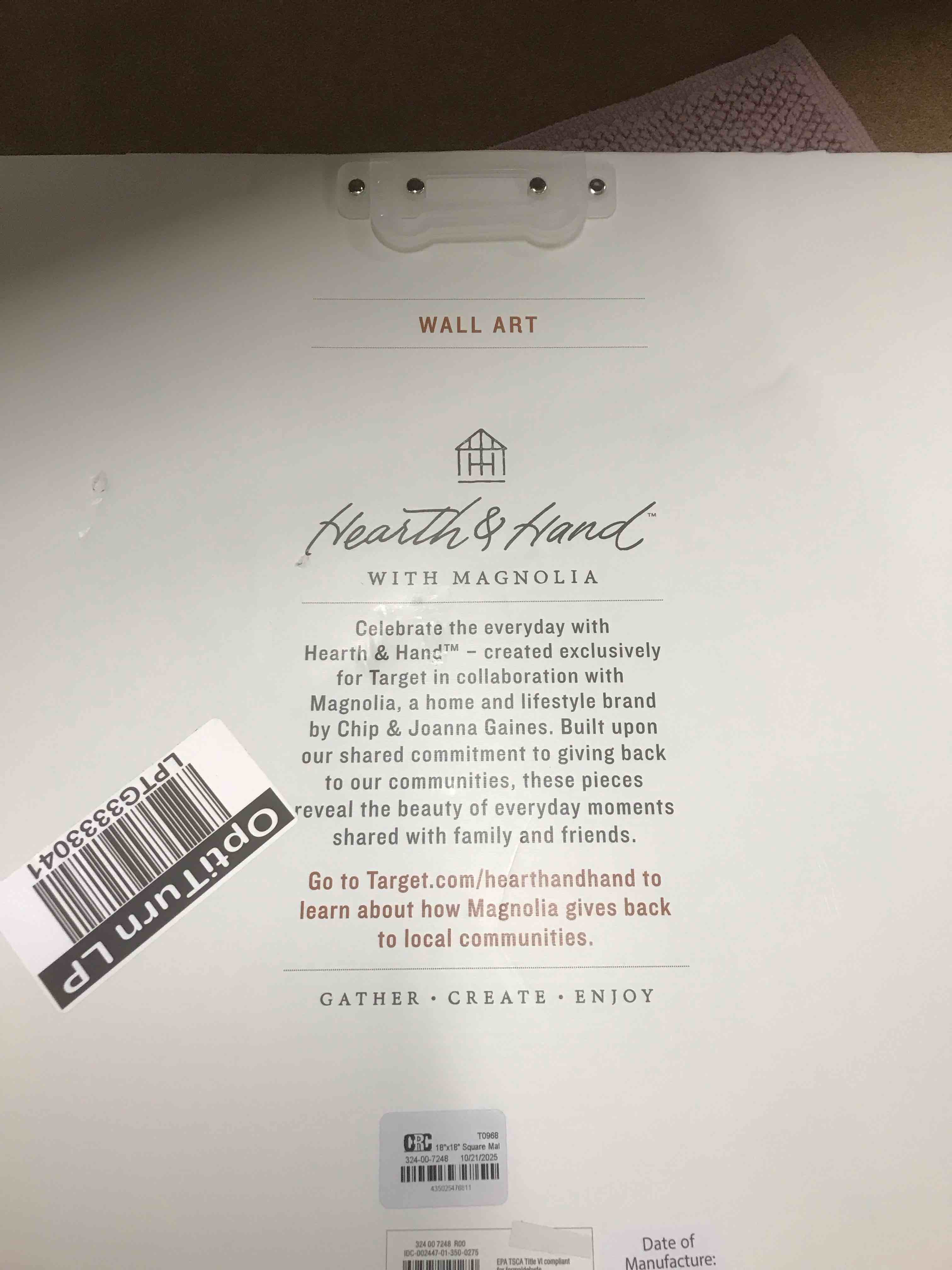 Condition photo showing Good Condition for 18"x18" Square Matte Black Landscape Framed Wall Art - Hearth & Hand™ with Magnolia