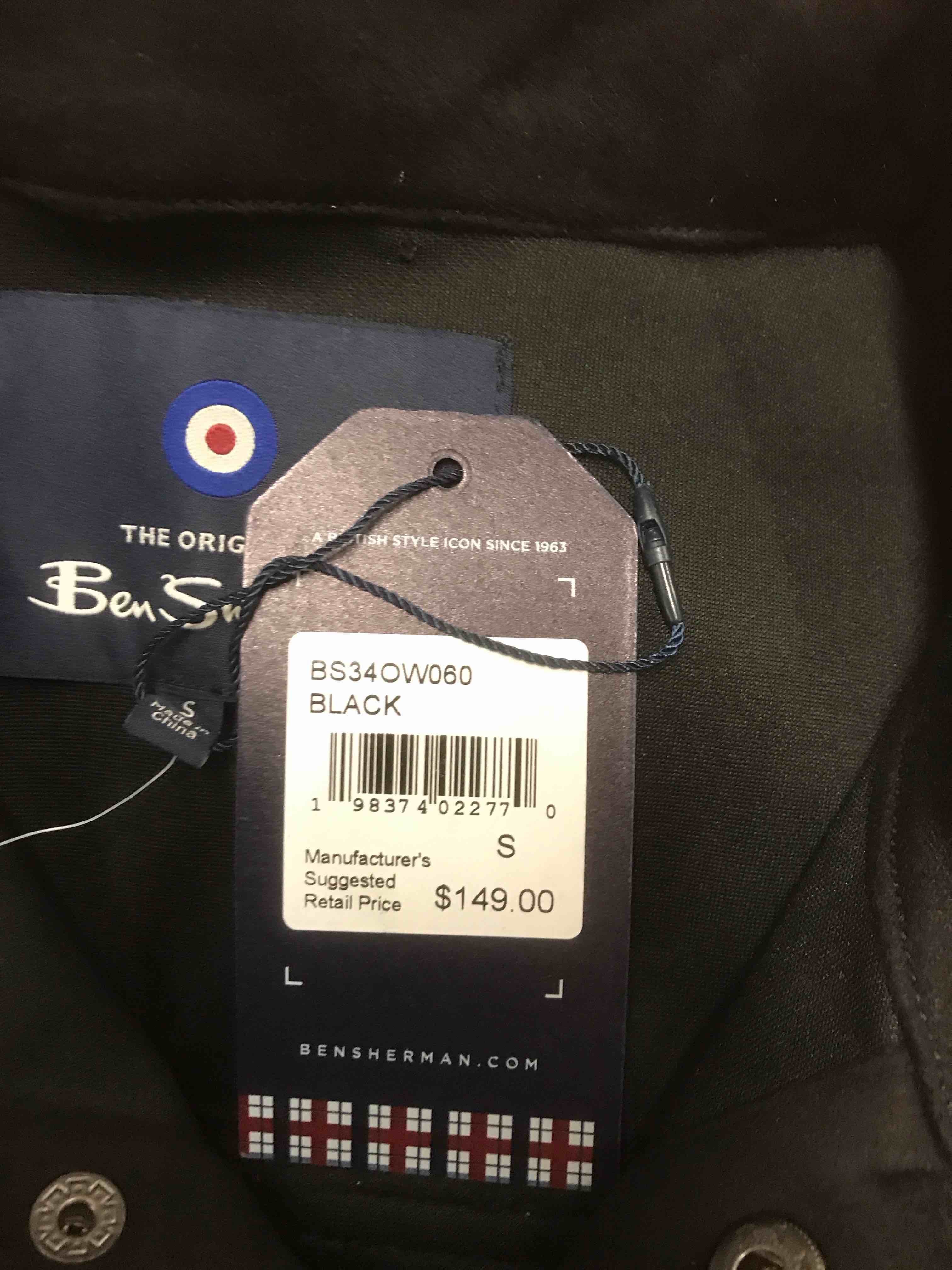 Condition photo showing New/Like New for Ben Sherman Suede Jacket-size S