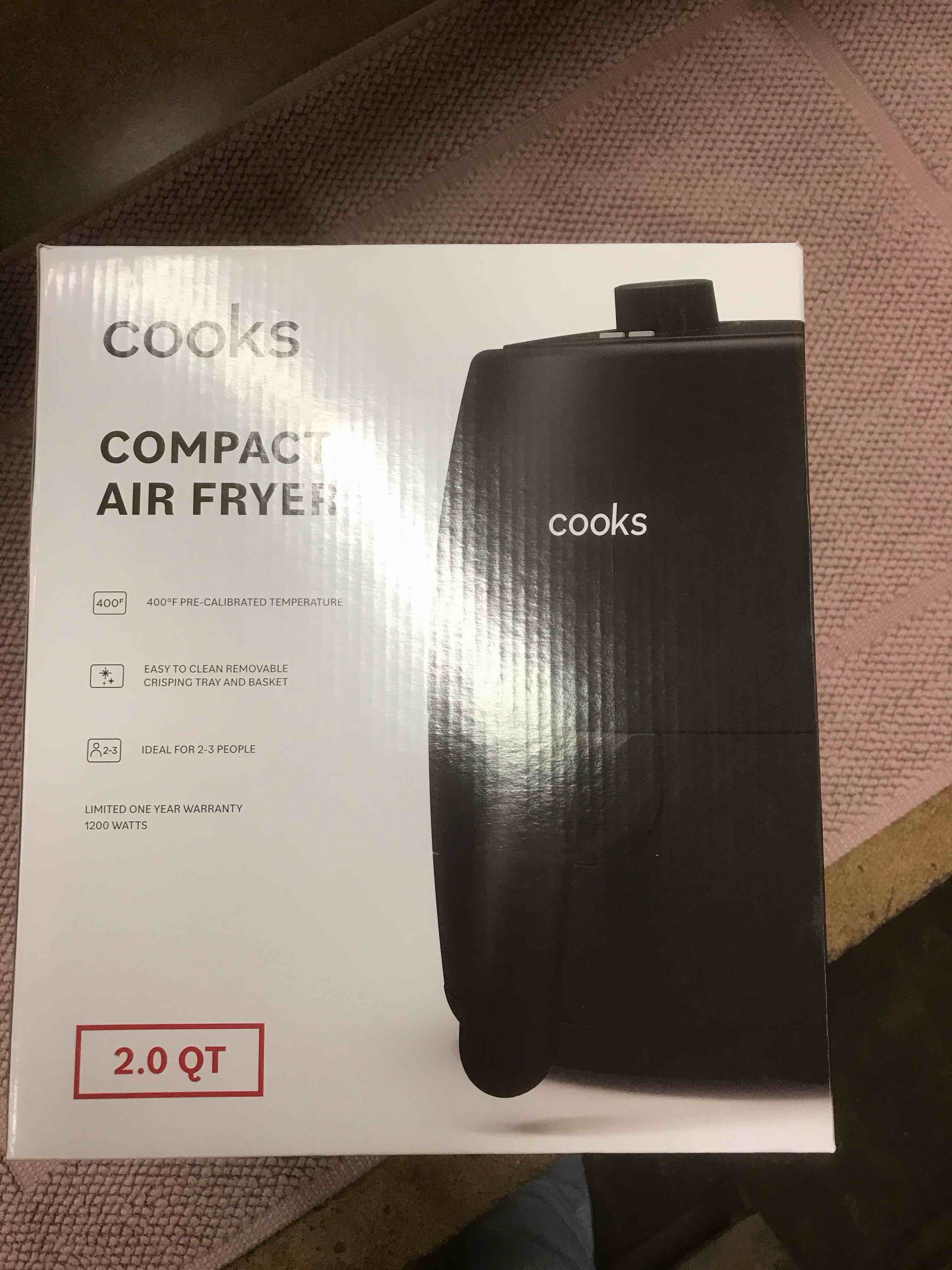 cooks Compact Air Fryer 2.0 QT