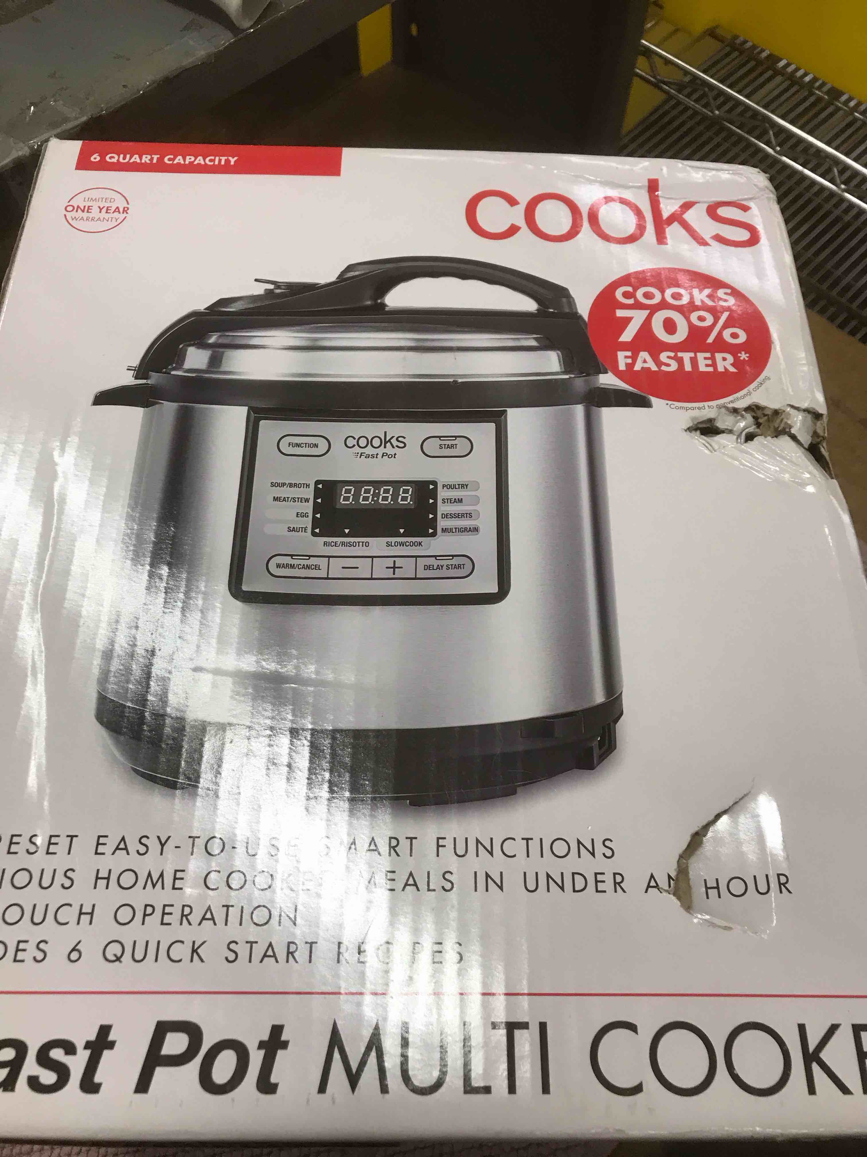 cooks Fast Pot Multi 6QT capacity