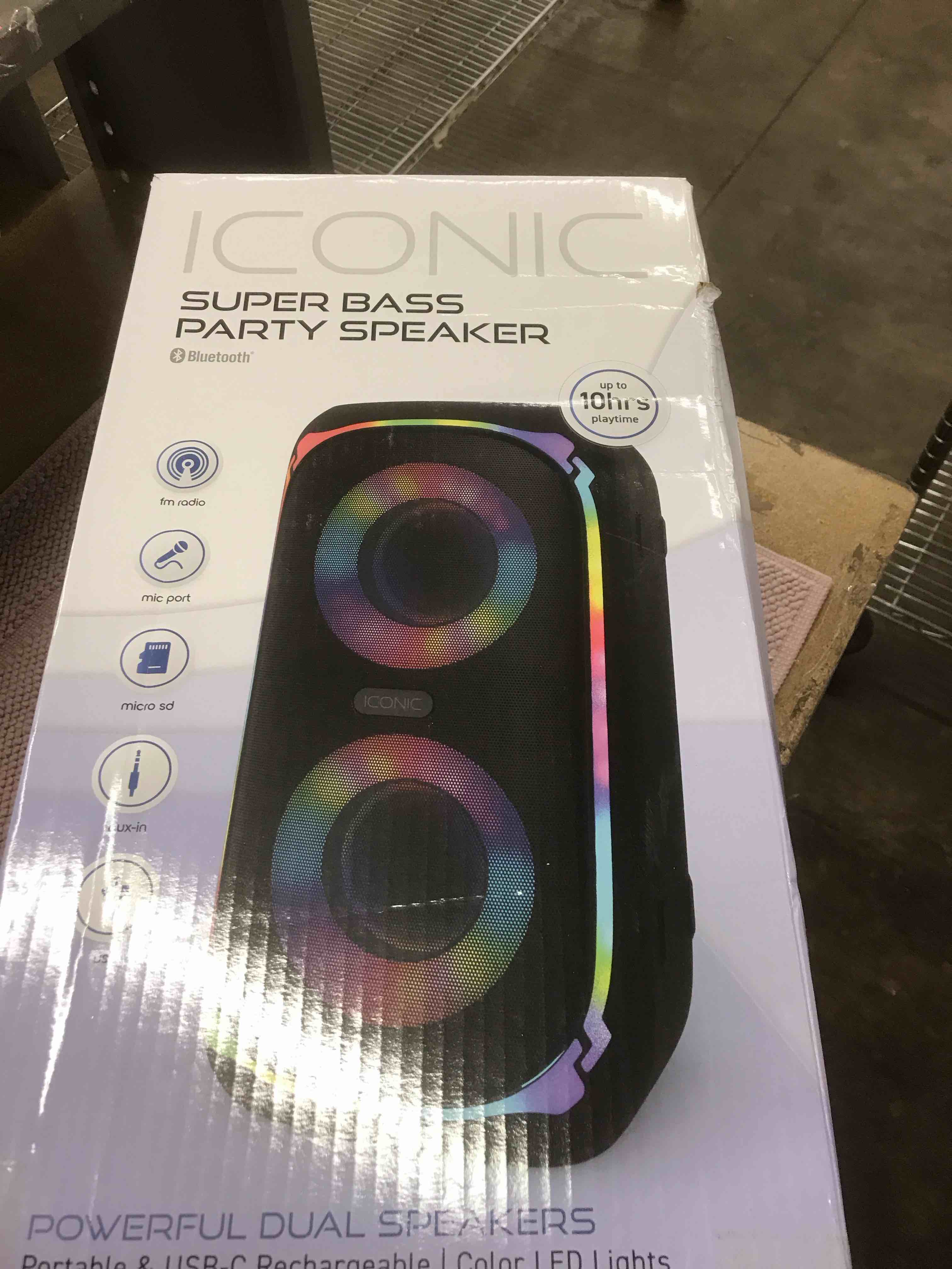 Iconic Super Bass Party Speaker