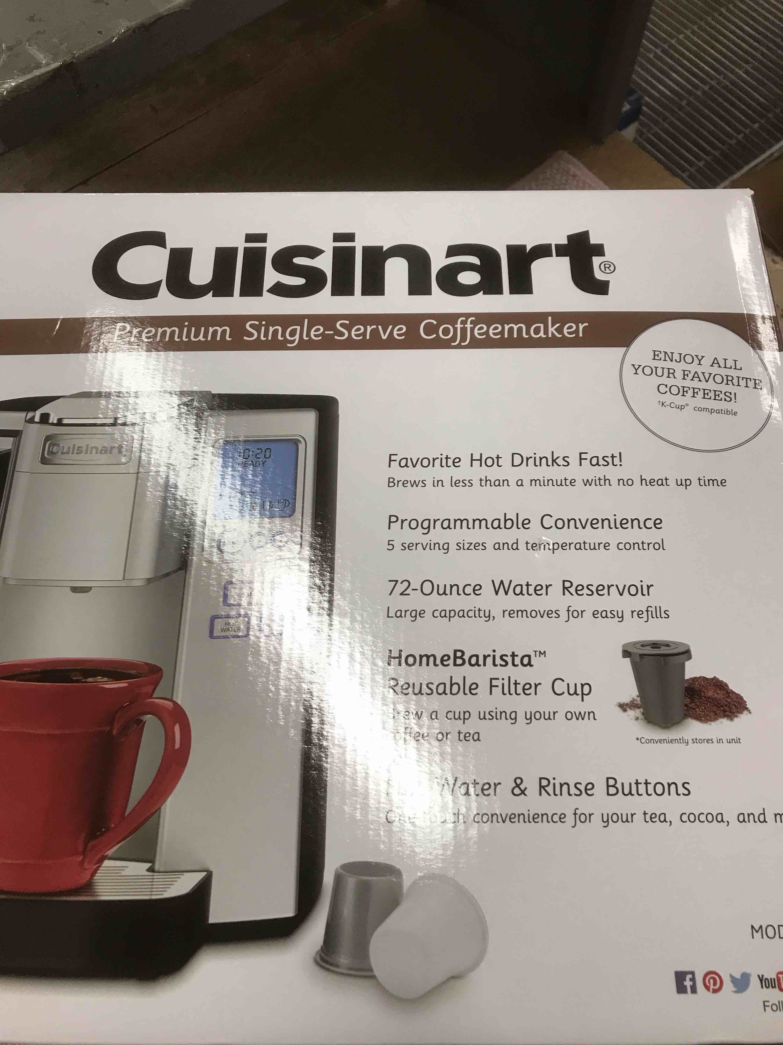 Cuisinart Premium Coffee Makers 1 Cup Reusable Filter Cup Espresso Machine & Coffee-Maker Combos