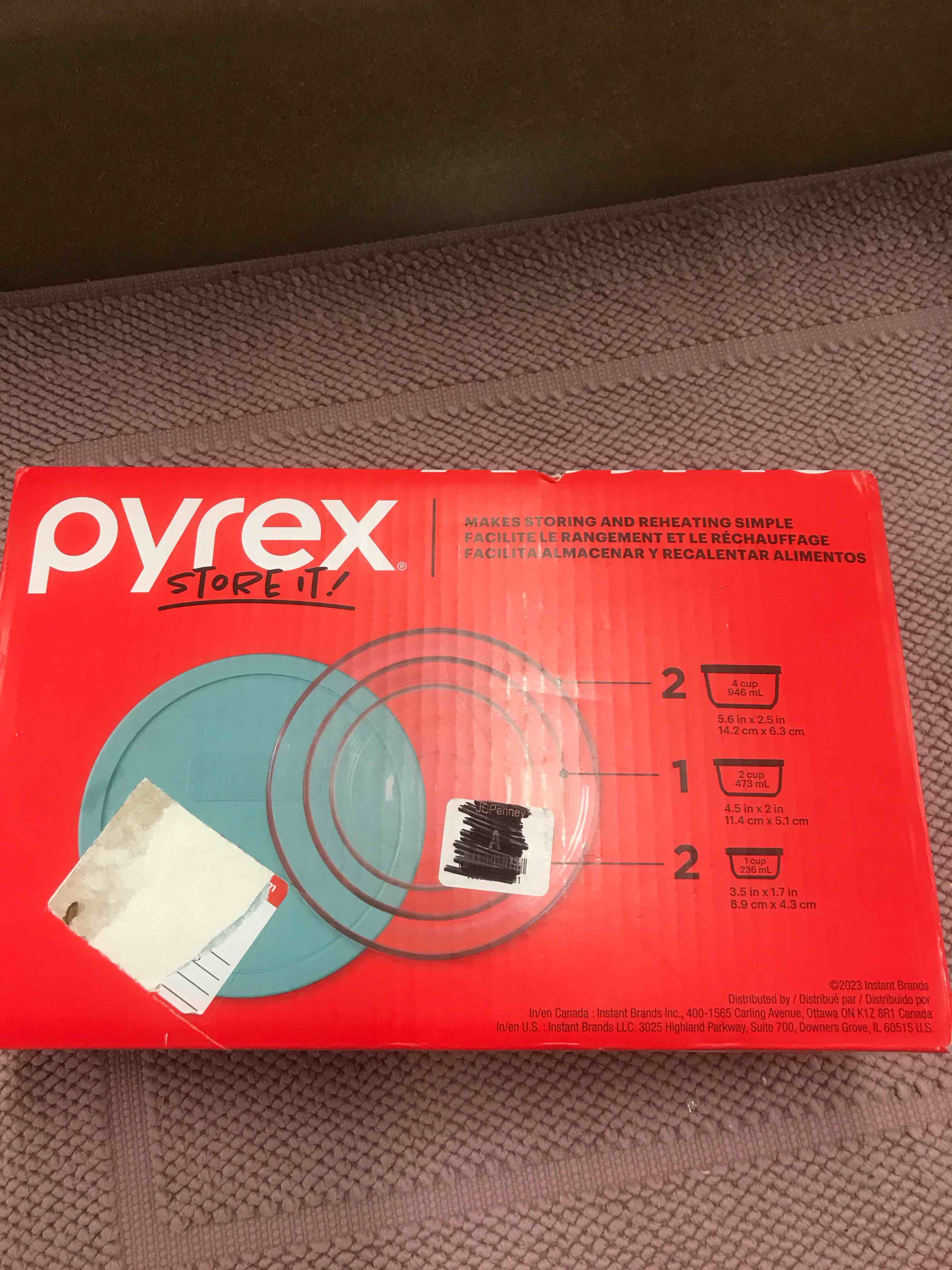 Pyrex Simply Store 10-piece Glass Storage Set with Lids, Multicolor, 10PC