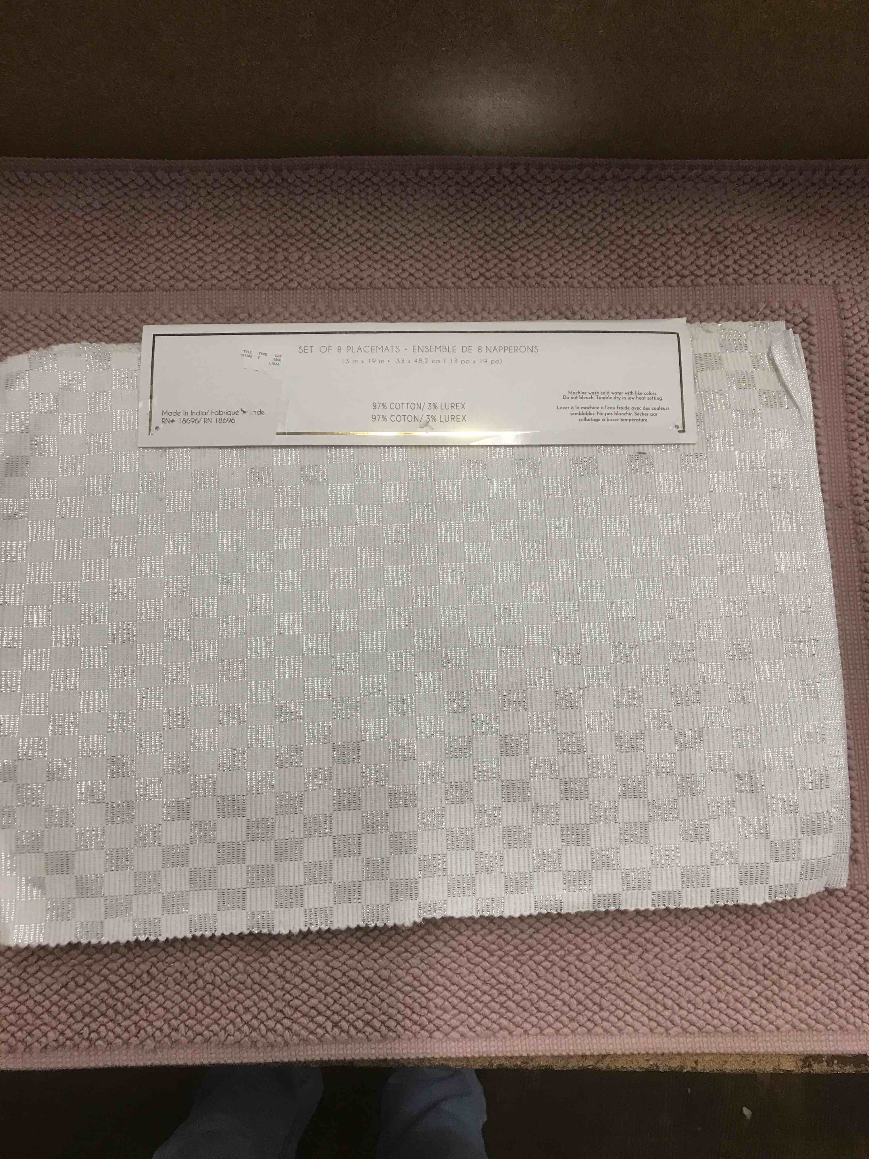 Condition photo showing As Is for Set of 8 Placemats