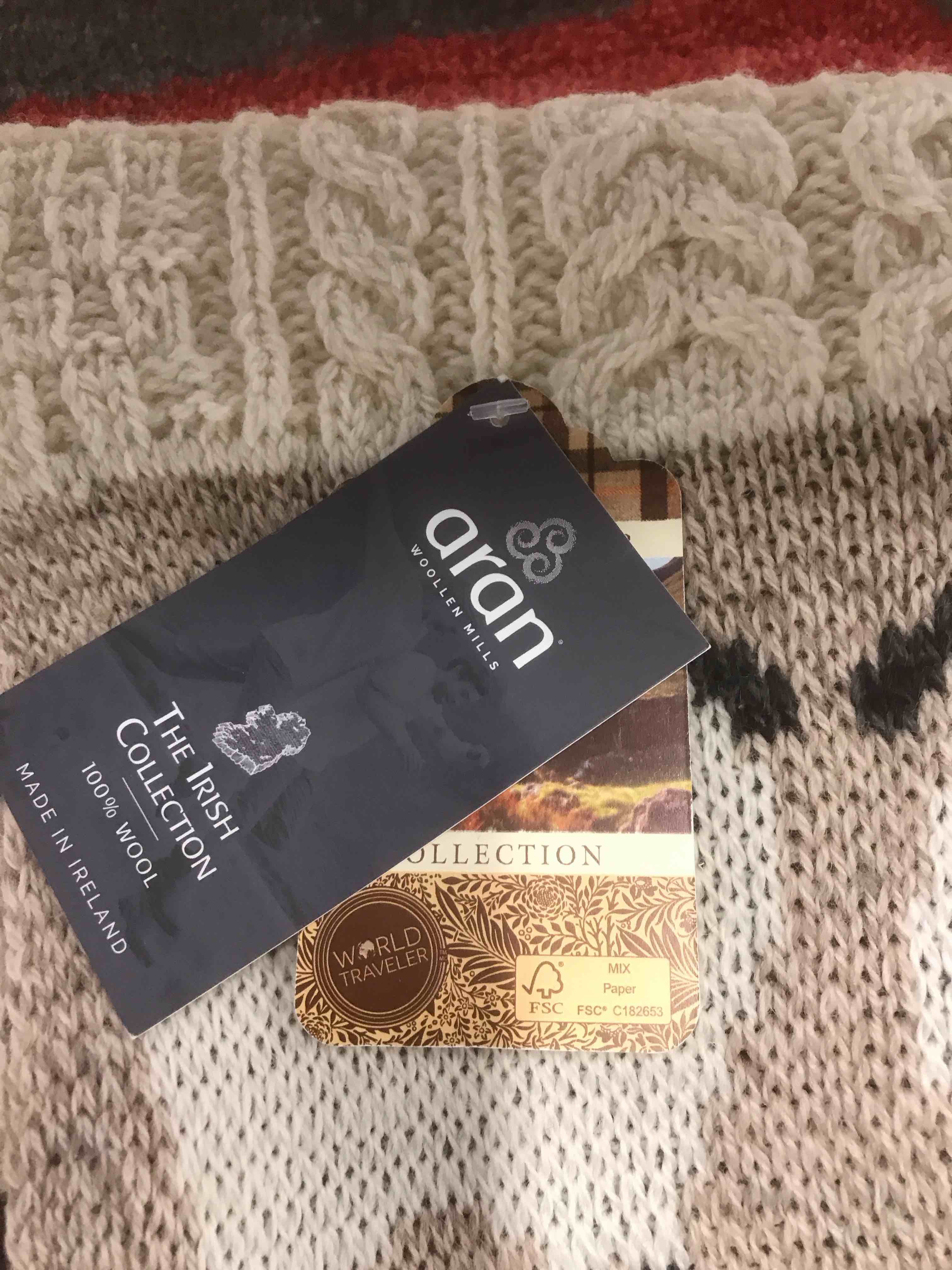 Condition photo showing New/Like New for Aran woolen mills Throw