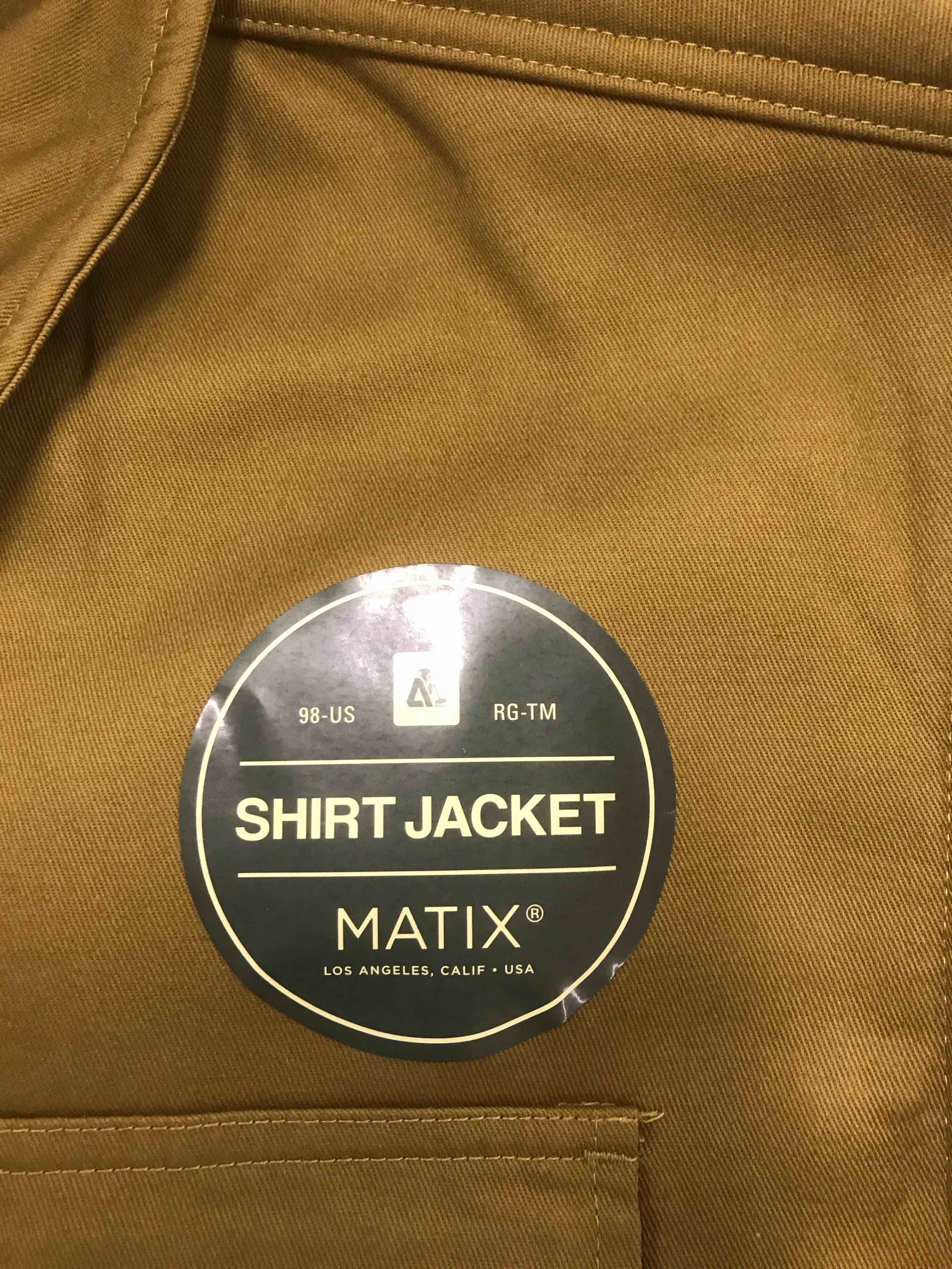 Condition photo showing New/Like New for Matix Shirt Jacket.       Men’s Large