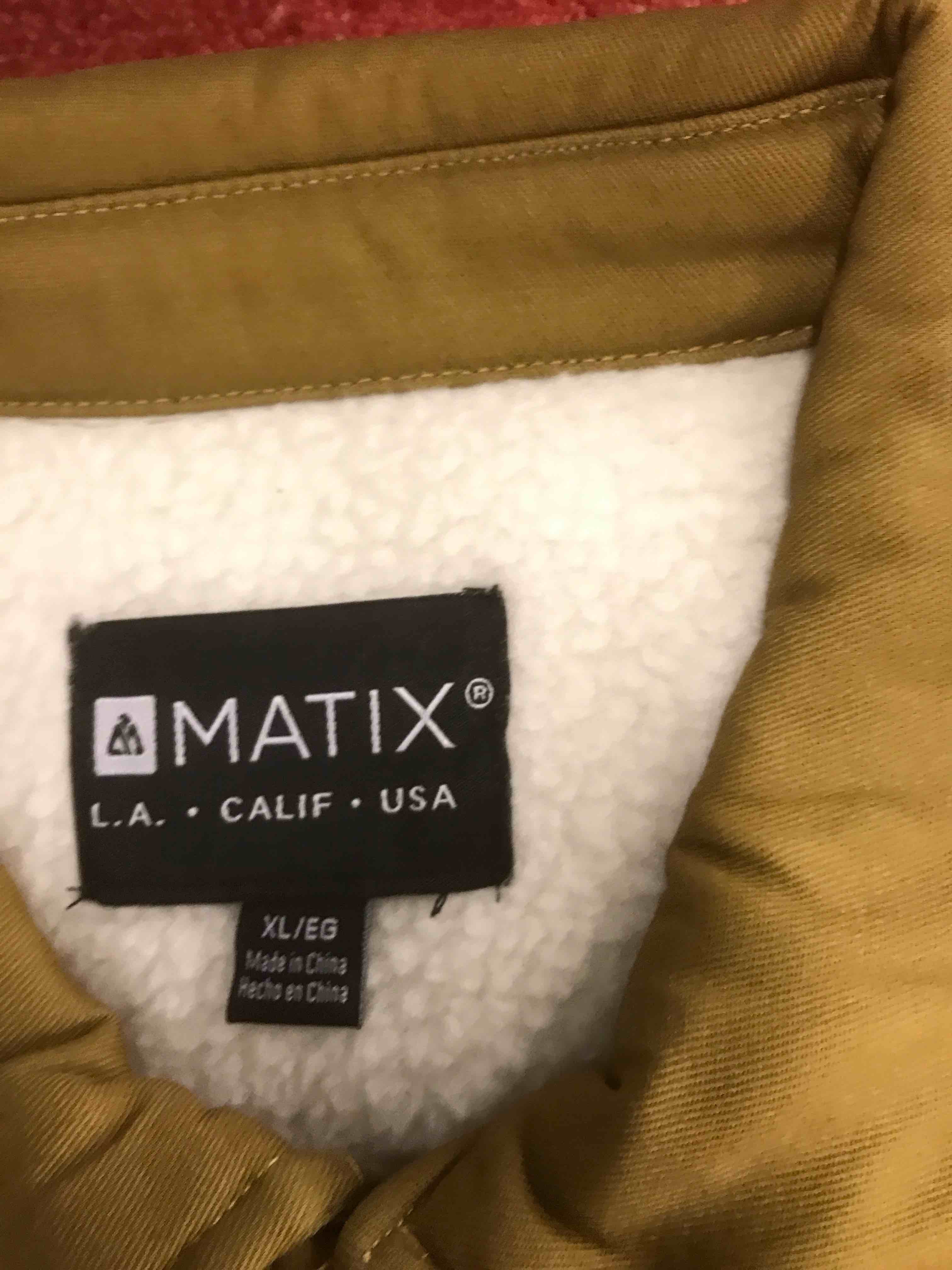 Condition photo showing New/Like New for Matix Shirt Jacket.   Men’s XL