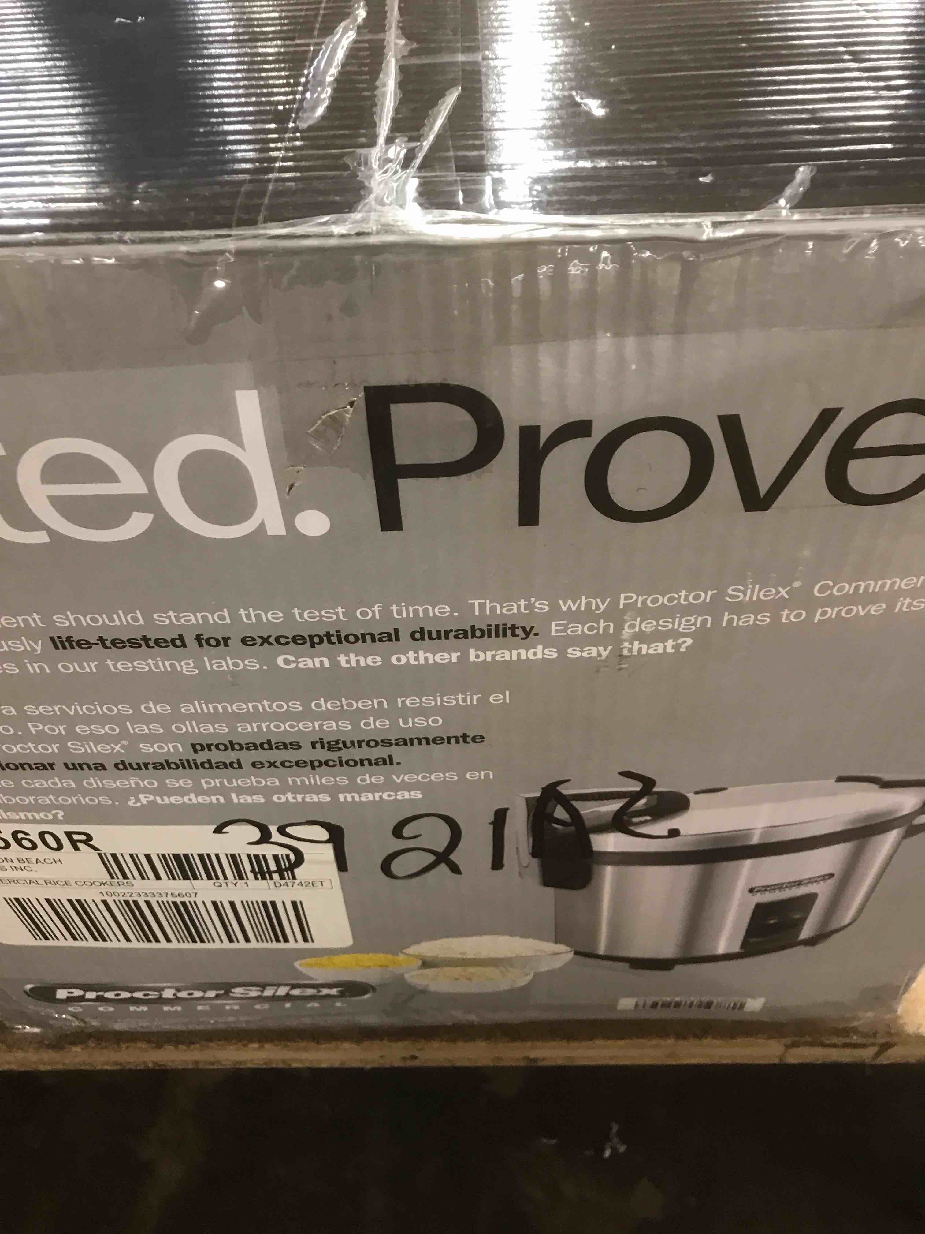 Condition photo showing New/Like New for ProctorSilex 37560 Commercial Electric 60 Cup Rice Cooker / Warmer